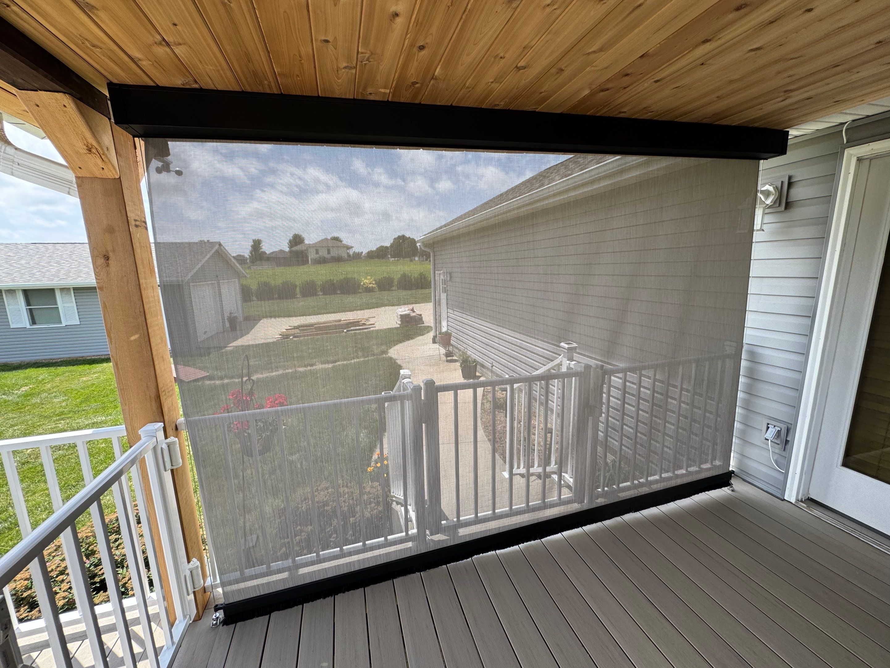 Motorized Elevista Solar Shade by tracy.hickman@budgetblinds.com