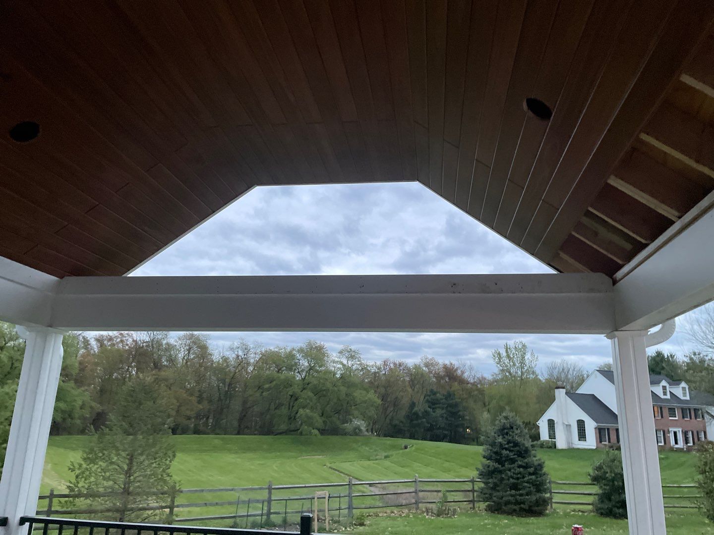 New deck With A frame porch In Morrisville PA by deck guardian