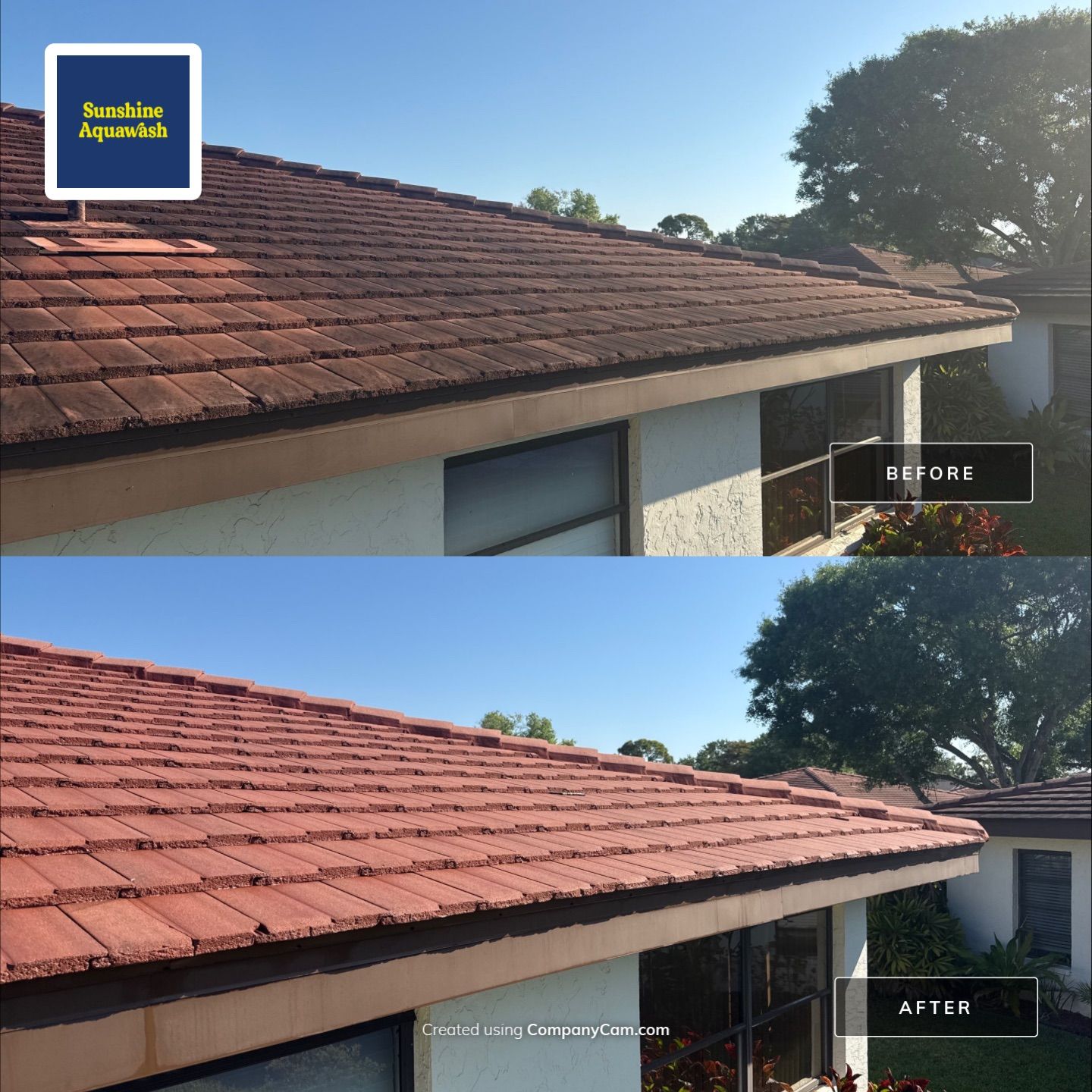 Tile Roof Cleaning – Vivenda at Bradenton I (5-Star Review & Plant Protection) by Sunshine AquaWash