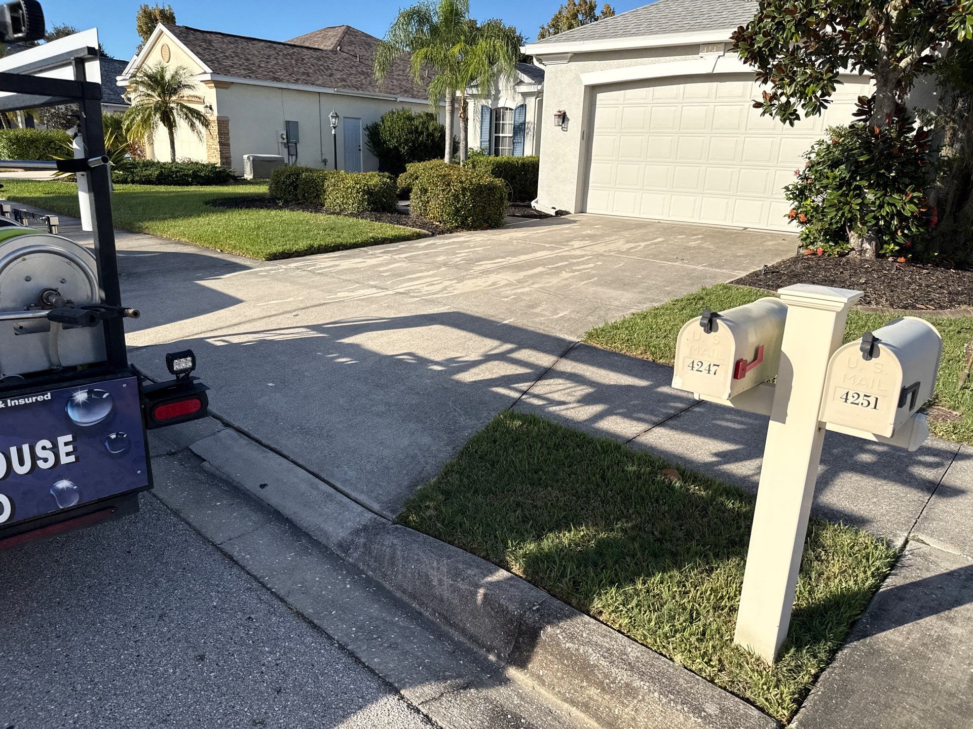 Concrete Driveway & Walkway Transformation | Northwood Park, Palmetto FL by Sunshine AquaWash