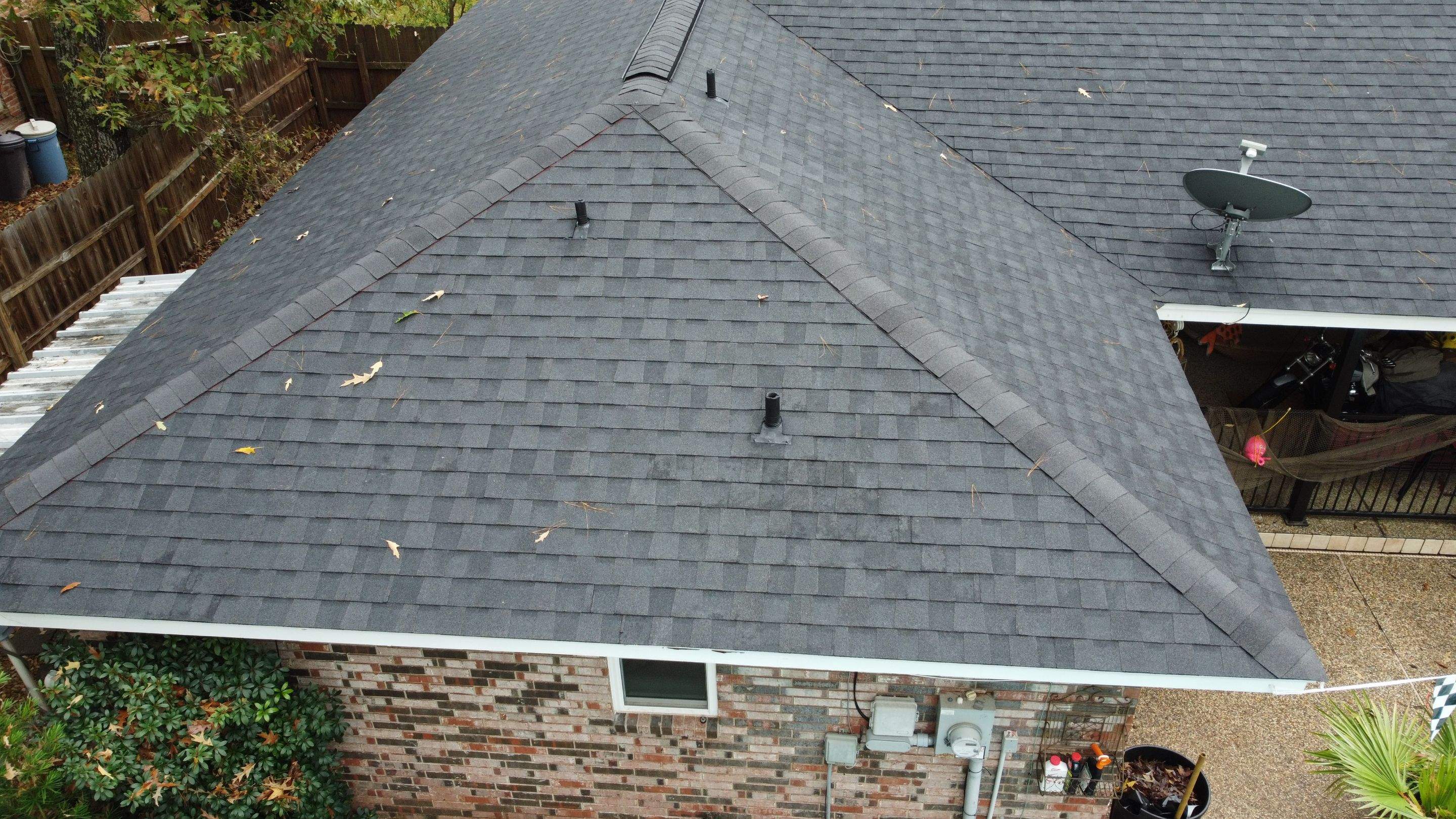 Residential Roofing Installation using Certainteed Landmark Moire Black by Galvan Roofing and Construction