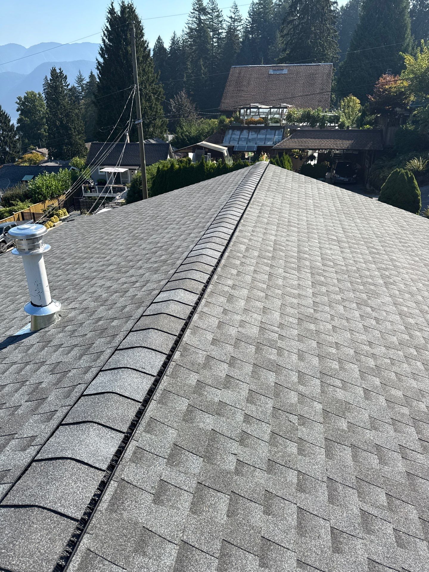 Residential Re-Roof using GAF Timberline HDZ Pewter Grey by Top Notch Roofing Inc