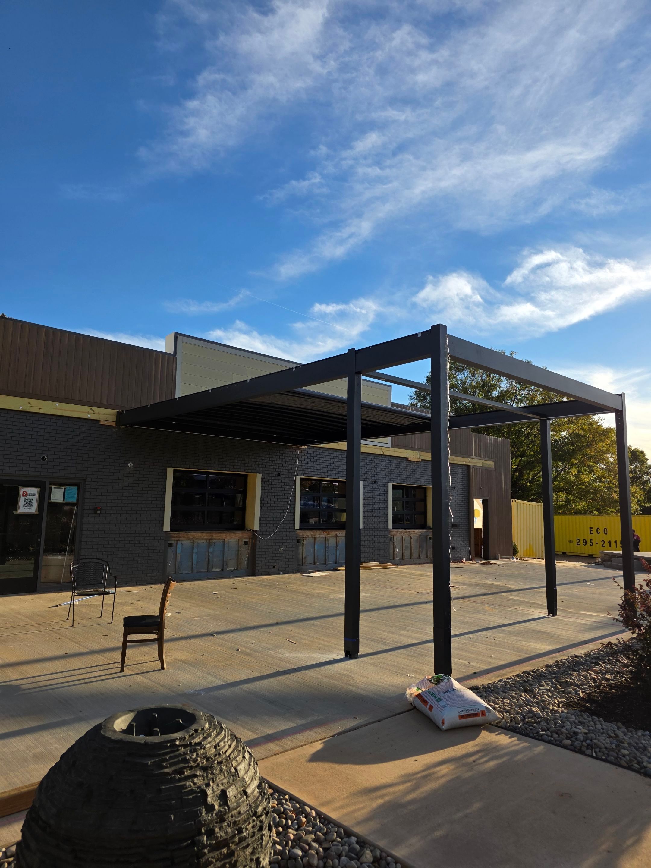 Restaurant project in process - Greenville, SC  by Southern Traditions Window Fashions