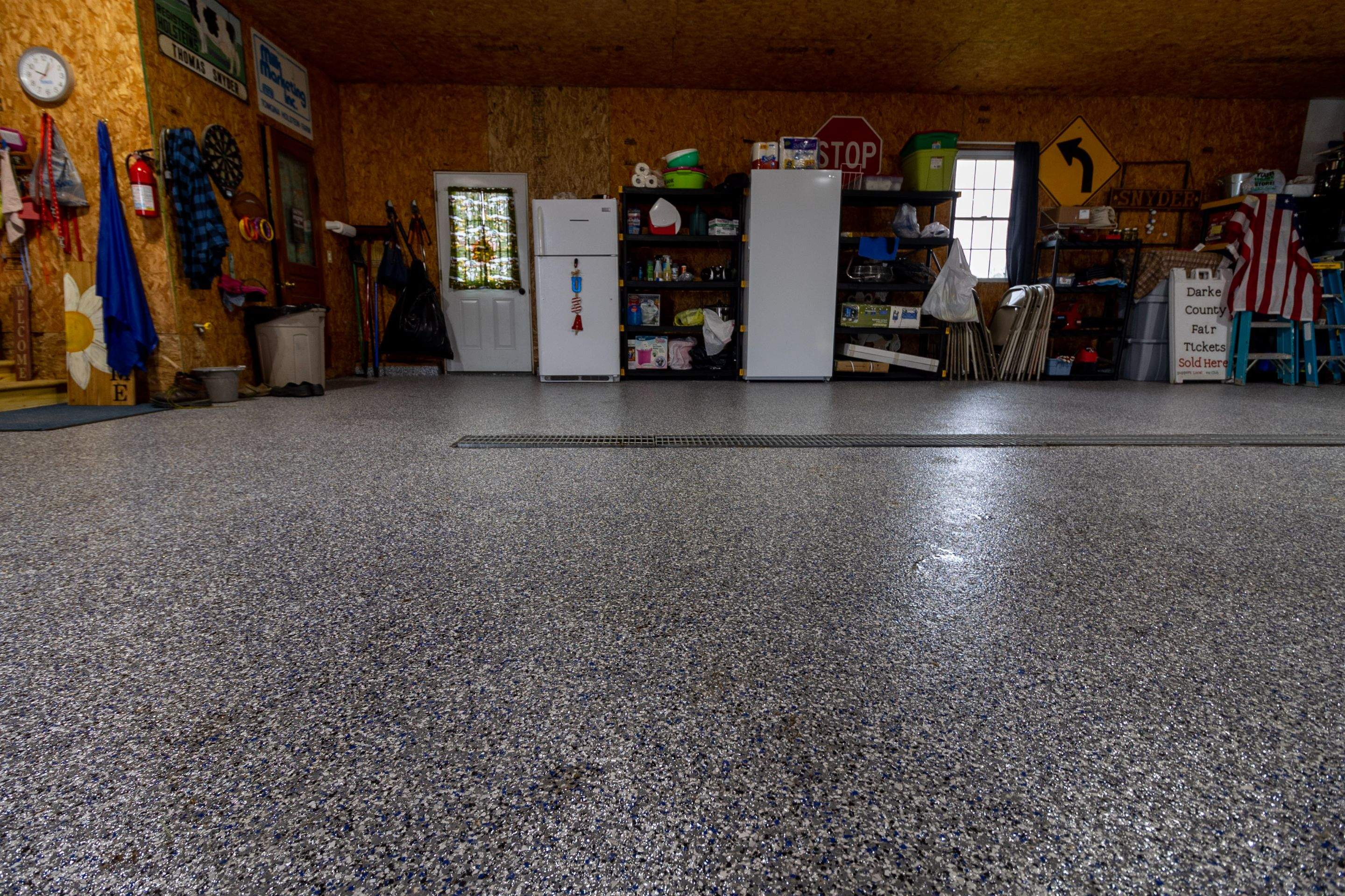 Garage Floor using Galaxy Blue by Your1DayFloor.com