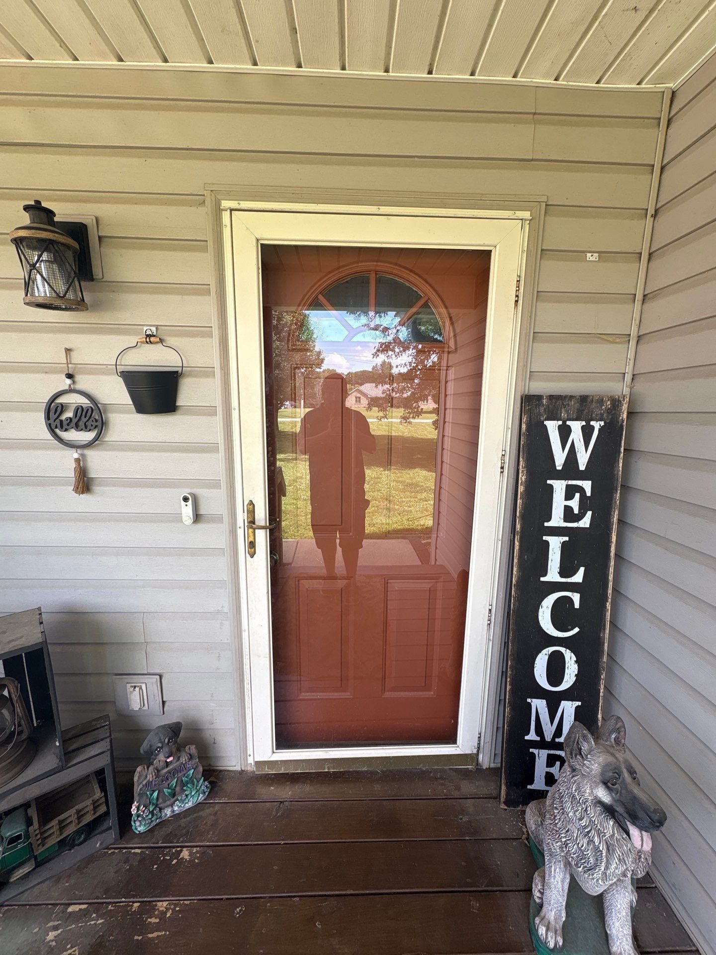 Entry Door Replacement with Speakeasy Door in Nineveh by Merrifield Exteriors, LLC