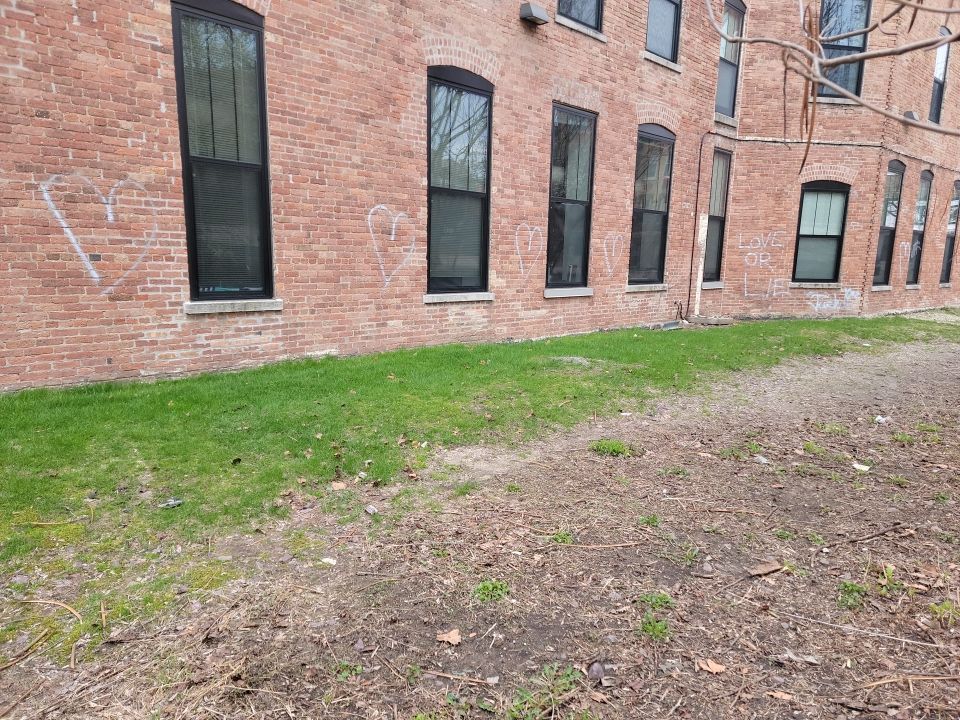 Graffiti removal  using Graffiti remover by Northern Power Washing LLC.