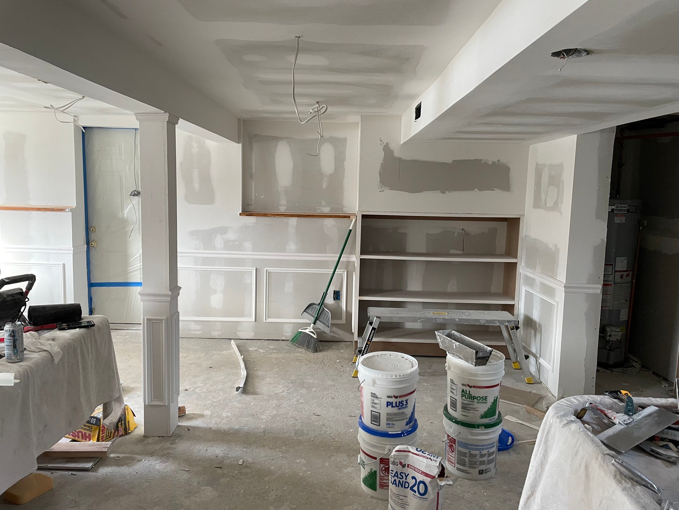 Basement Remodel using Wood by Home Concepts Construction