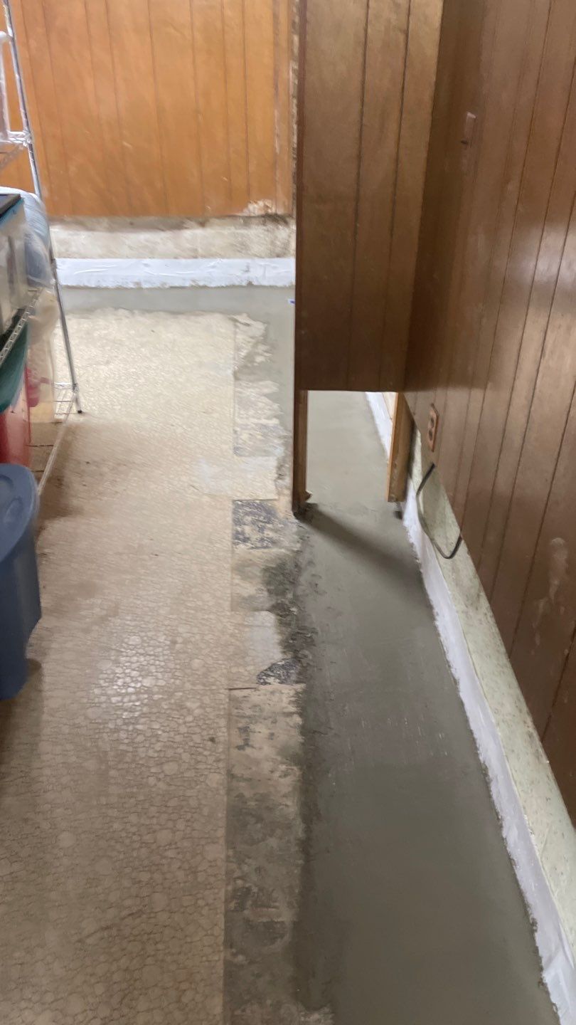 Interior Waterproofing Using GrateDrain™ Products by Toledo Basement Repair