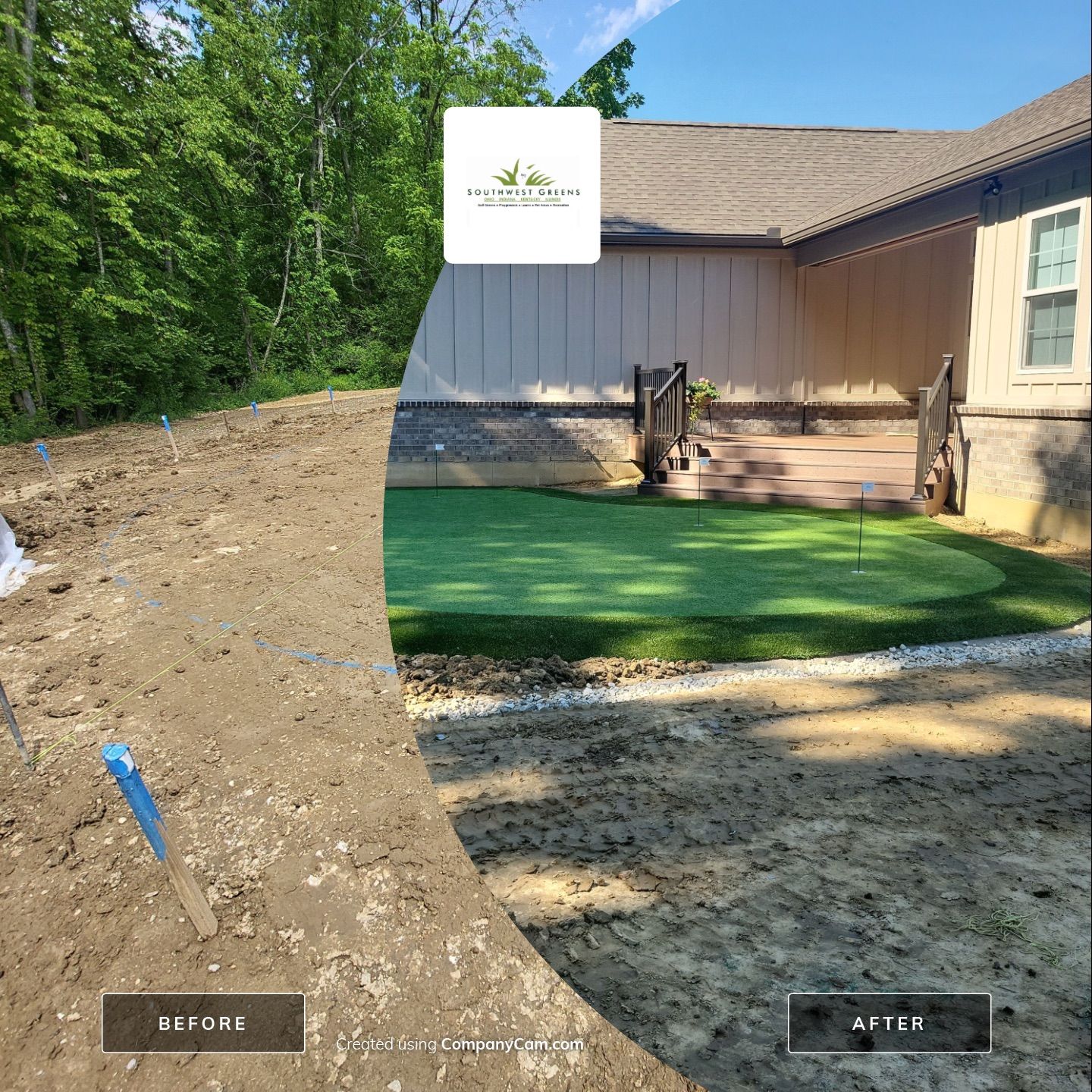 Custom Backyard Putting Green Installation in Sugarcreek Township by Southwest Greens Midwest