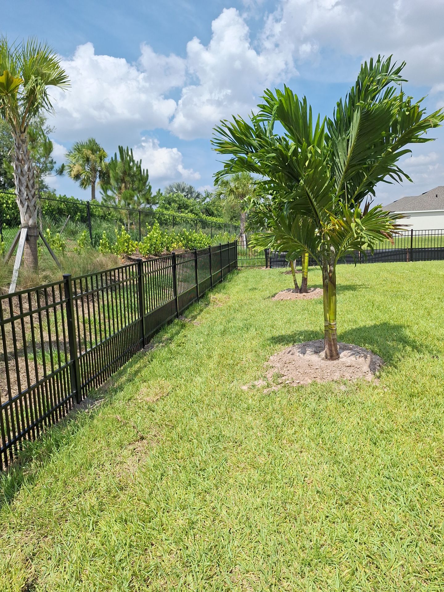 Aluminum Fence Installation using Black 3 Rail Aluminum Fence by Asap fence and gates, LLC