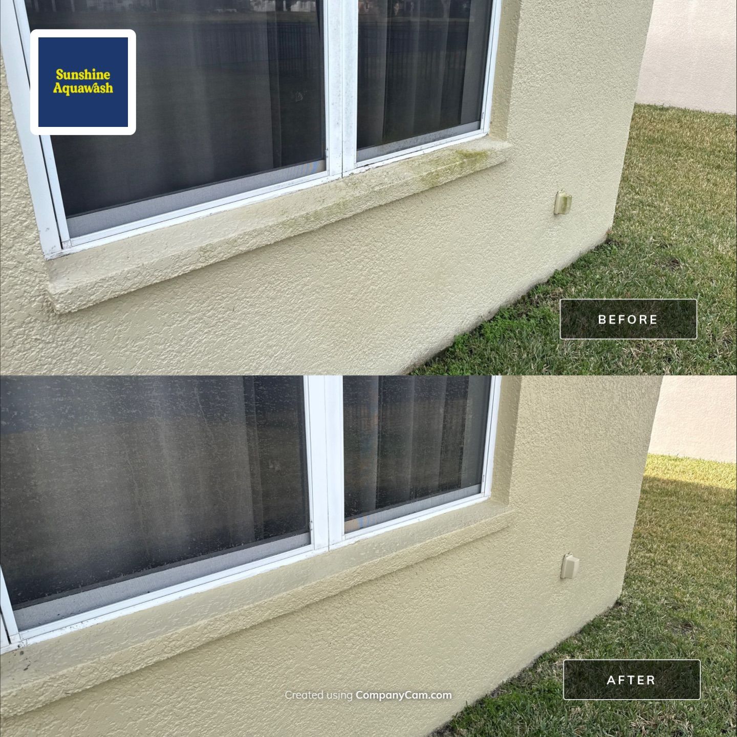 House Wash Removing Heavy Algae Buildup | River Plantation, Parrish FL by Sunshine AquaWash