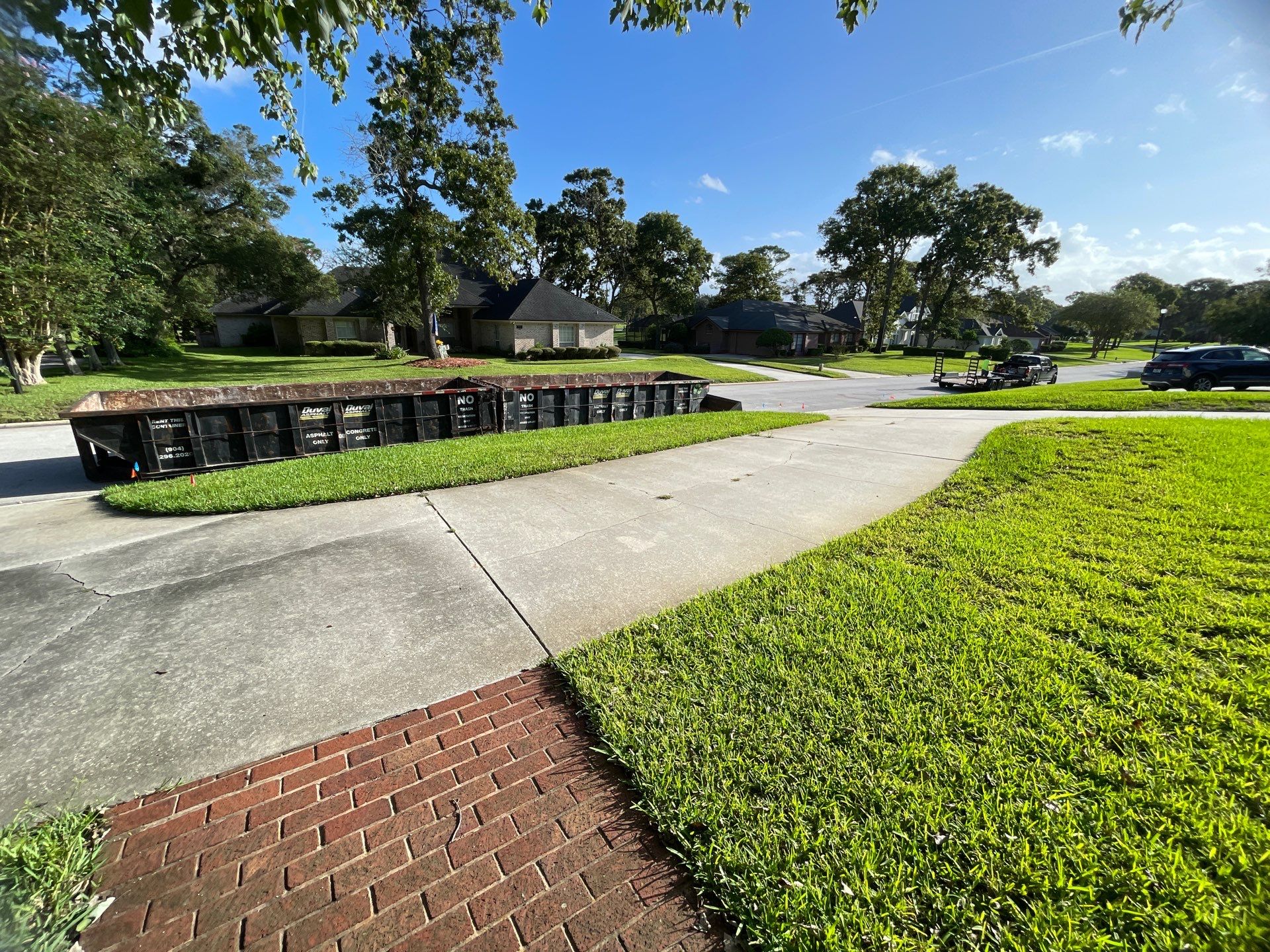 Driveway Replacement ON A HILL in Jacksonville, Florida by Burlington Concrete & Asphalt Inc