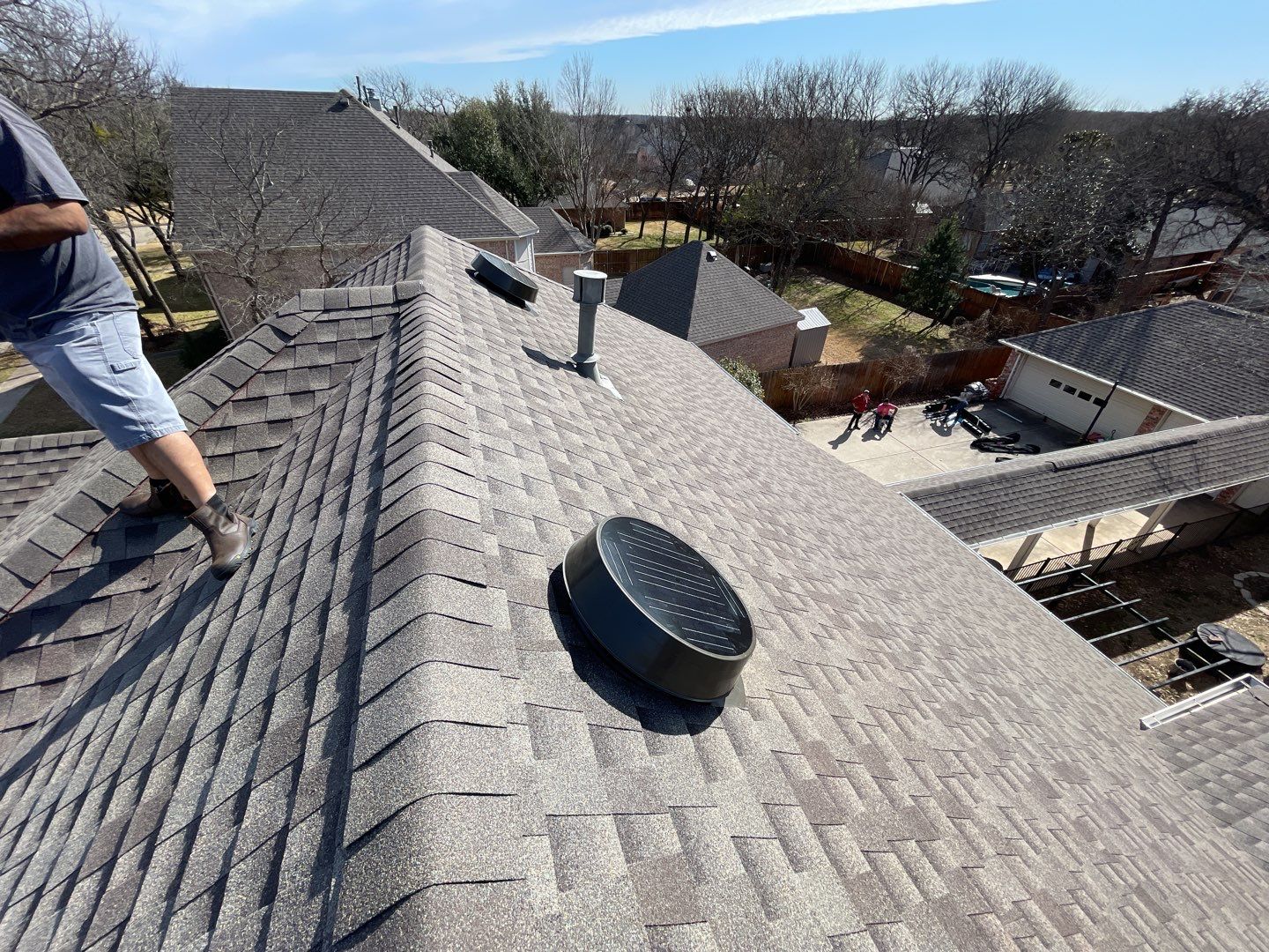 Major storm damage required full roof replacement along with other exterior repairs by First United Roofing & Construction