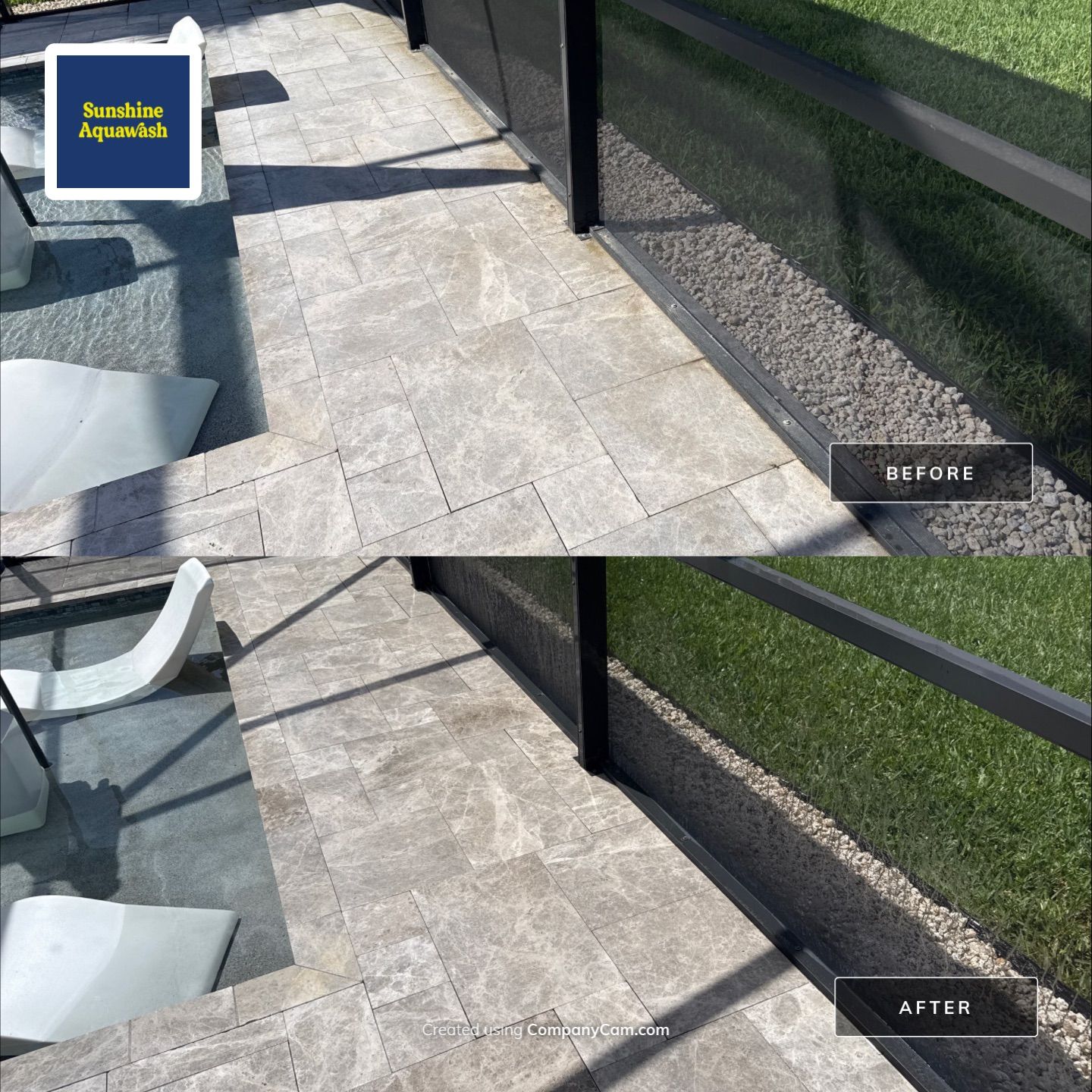 Travertine Pool Deck, Lanai & Screen Enclosure Cleaning Near Manatee River | Bradenton, FL by Sunshine AquaWash