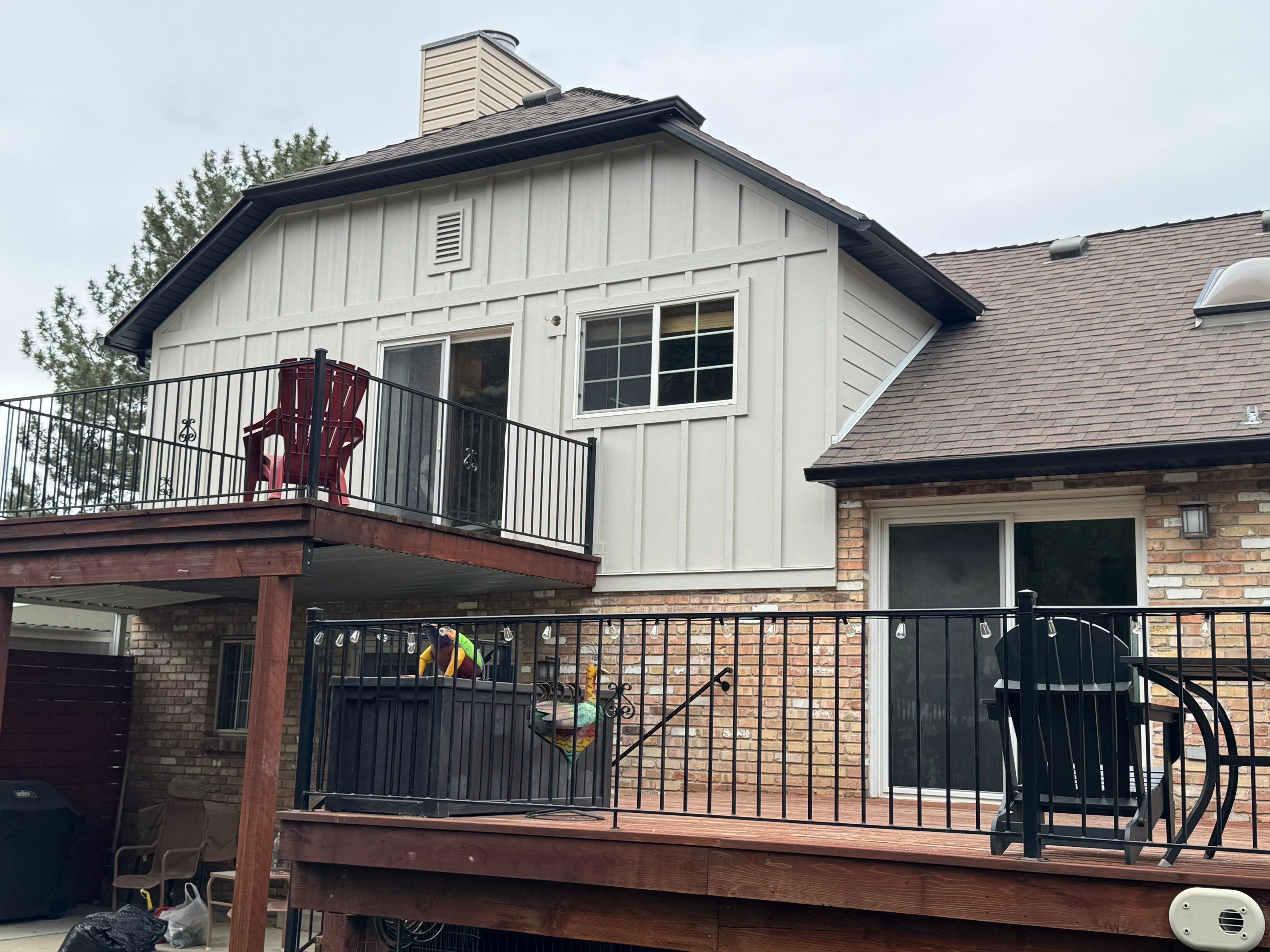 Cottonwood Heights | Custom Hardie Exterior & Bold Fascia | Cobble Stone Accents by Ideal Siding Utah