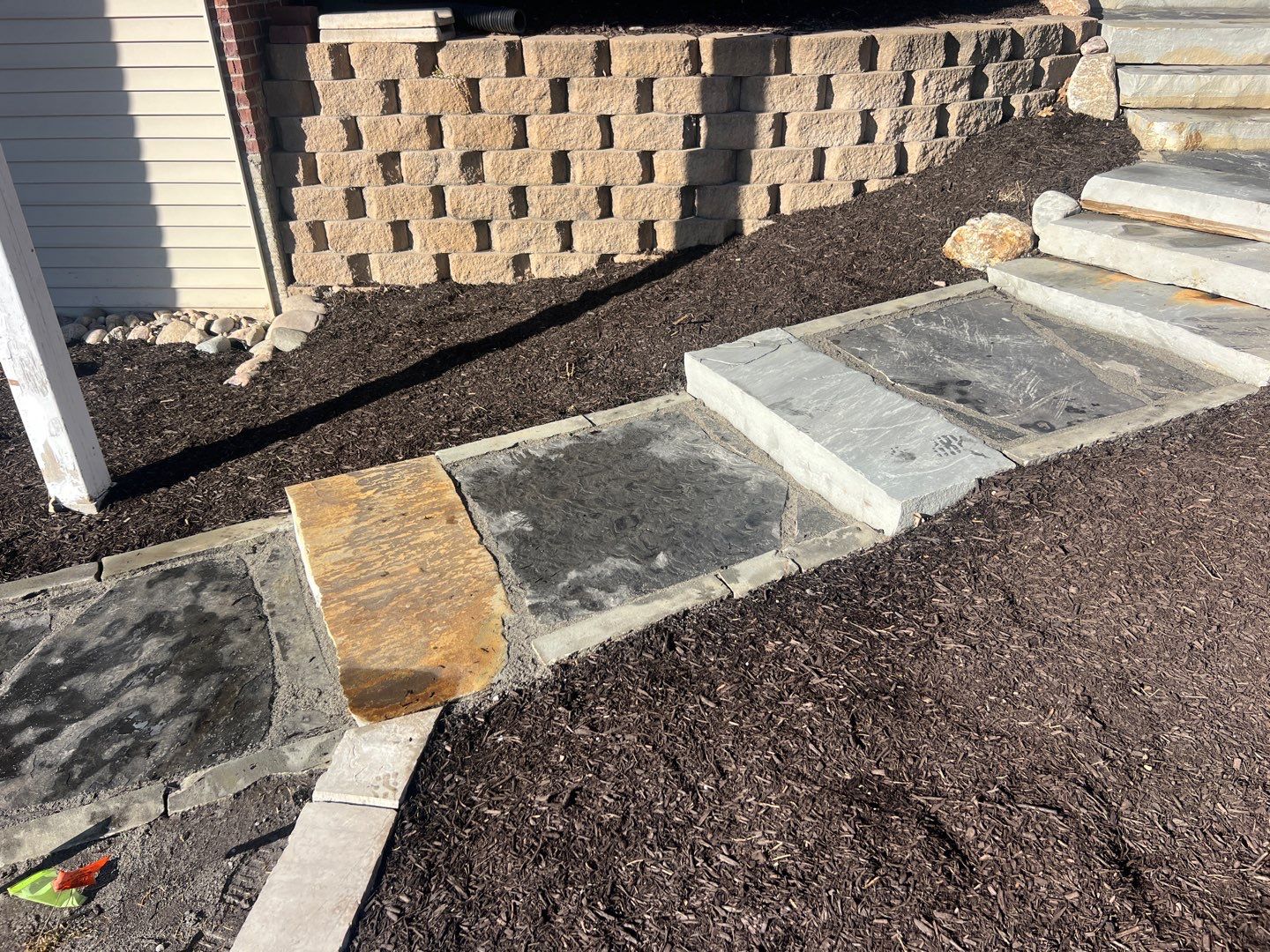 Updated Stone Stepper Path by New Horizon Landscapes