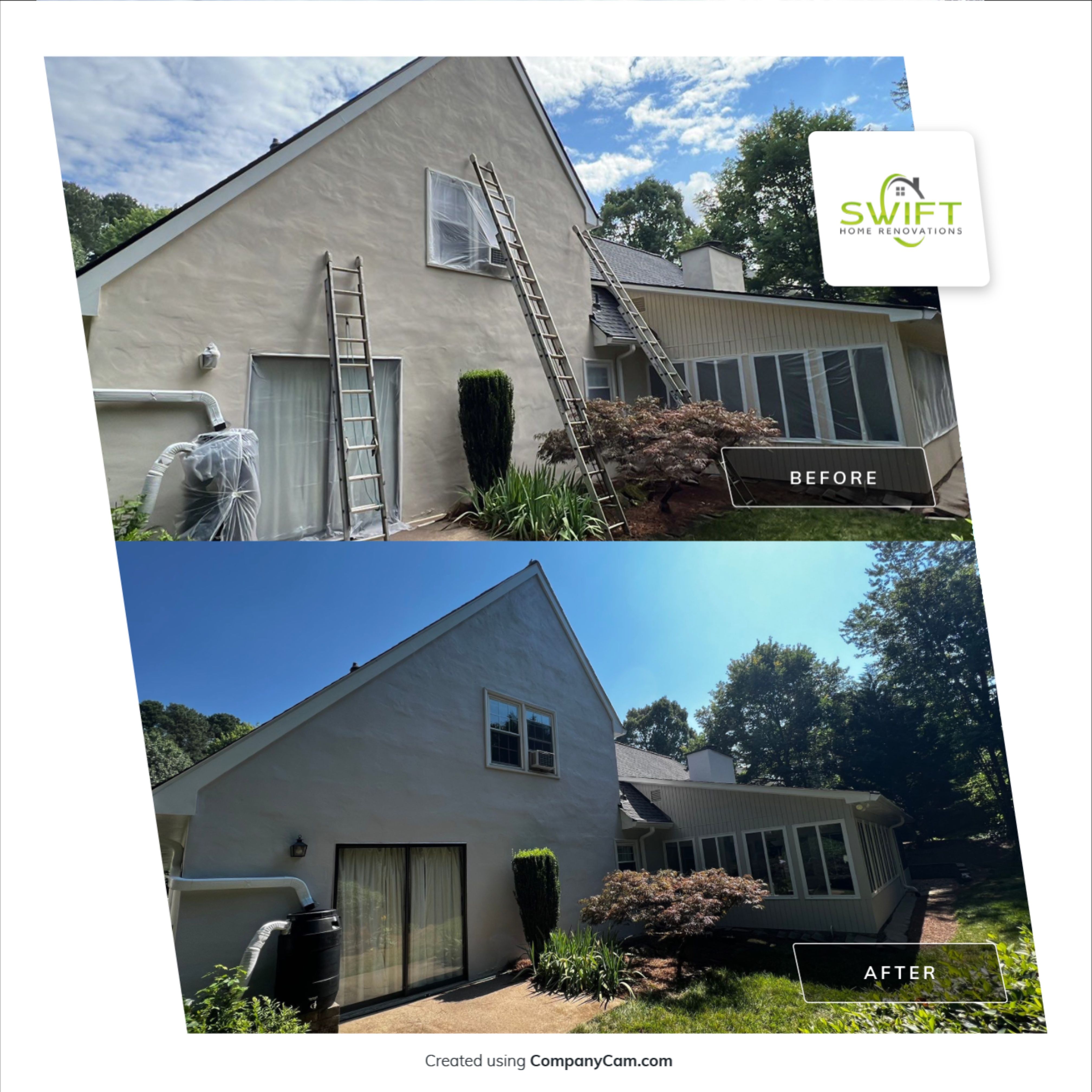 Exterior Home Painting and Shutter Refresh in Marietta by Swift Home Renovations