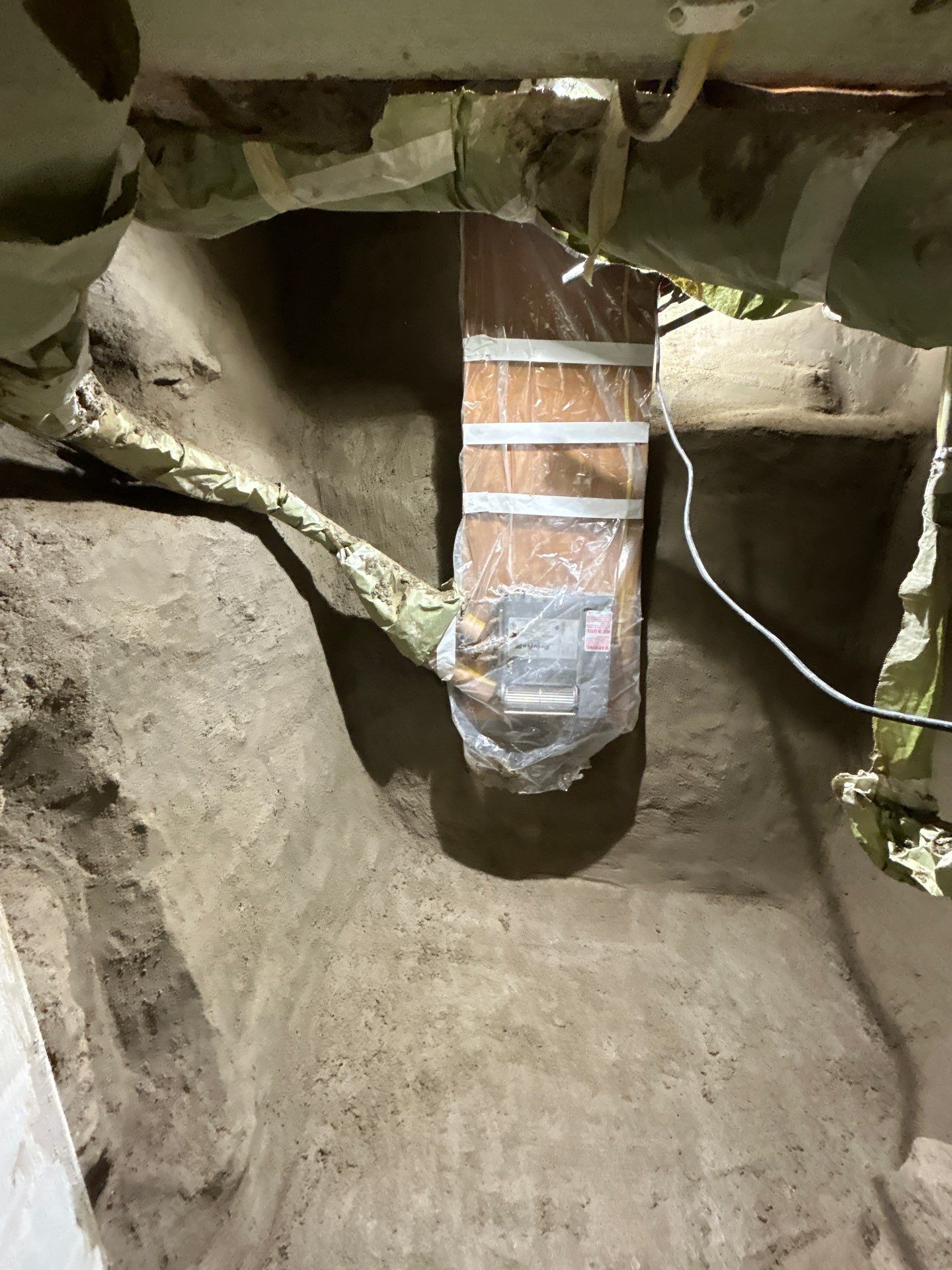 Parge Coating Drew's Stone Foundation by Waterproofing Northeast