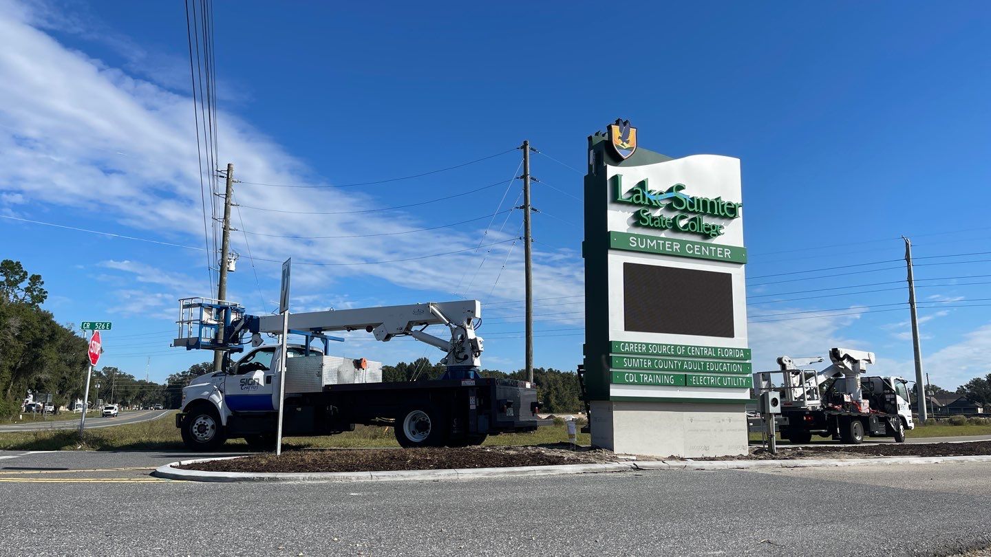 Monument Sign for Lake Sumter State College by SignCrafters