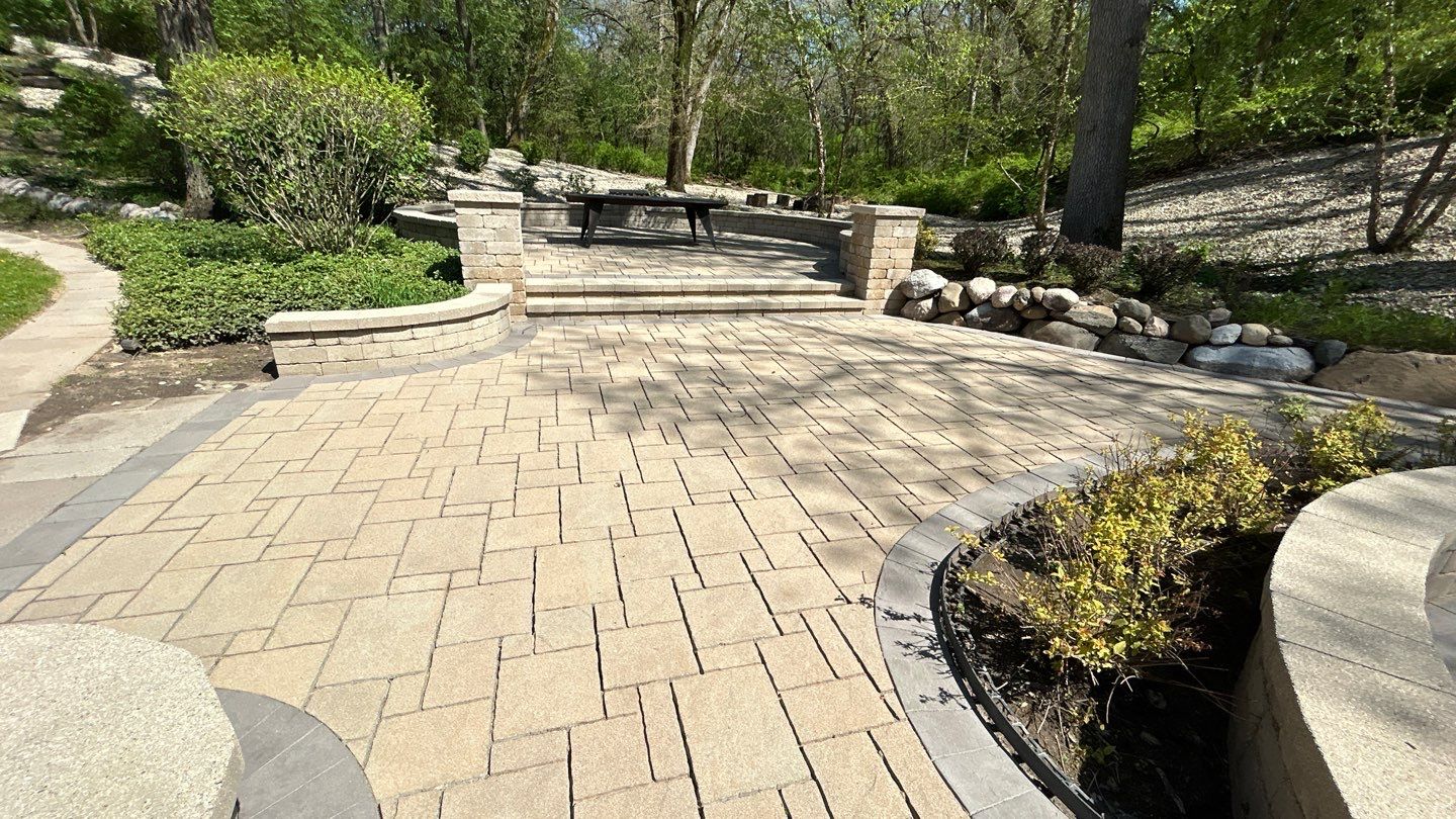 natural stone using Algaecide, soft wash soap by Northern Power Washing LLC.
