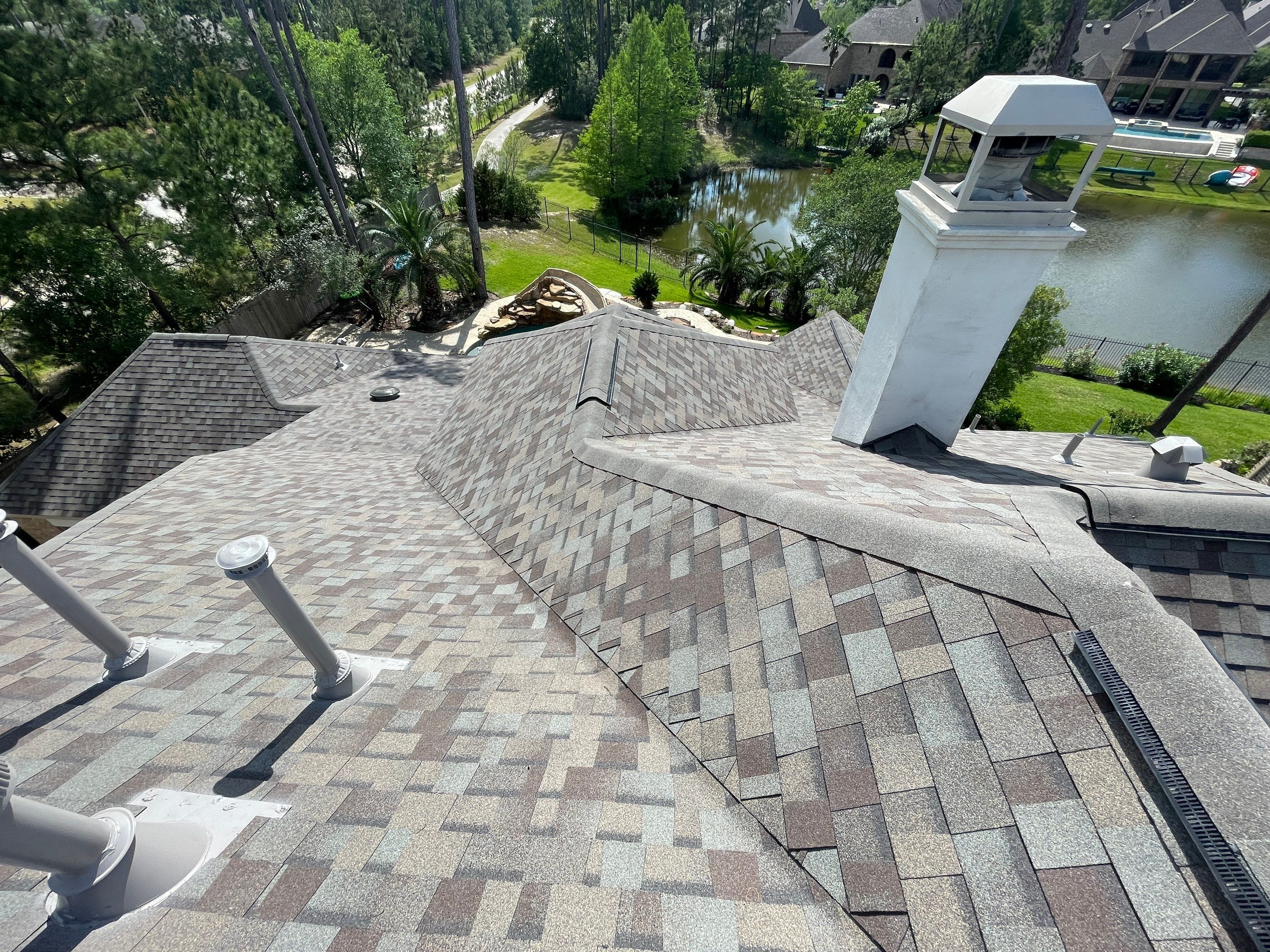 OC Duration Driftwood by HHH Roofing & Construction
