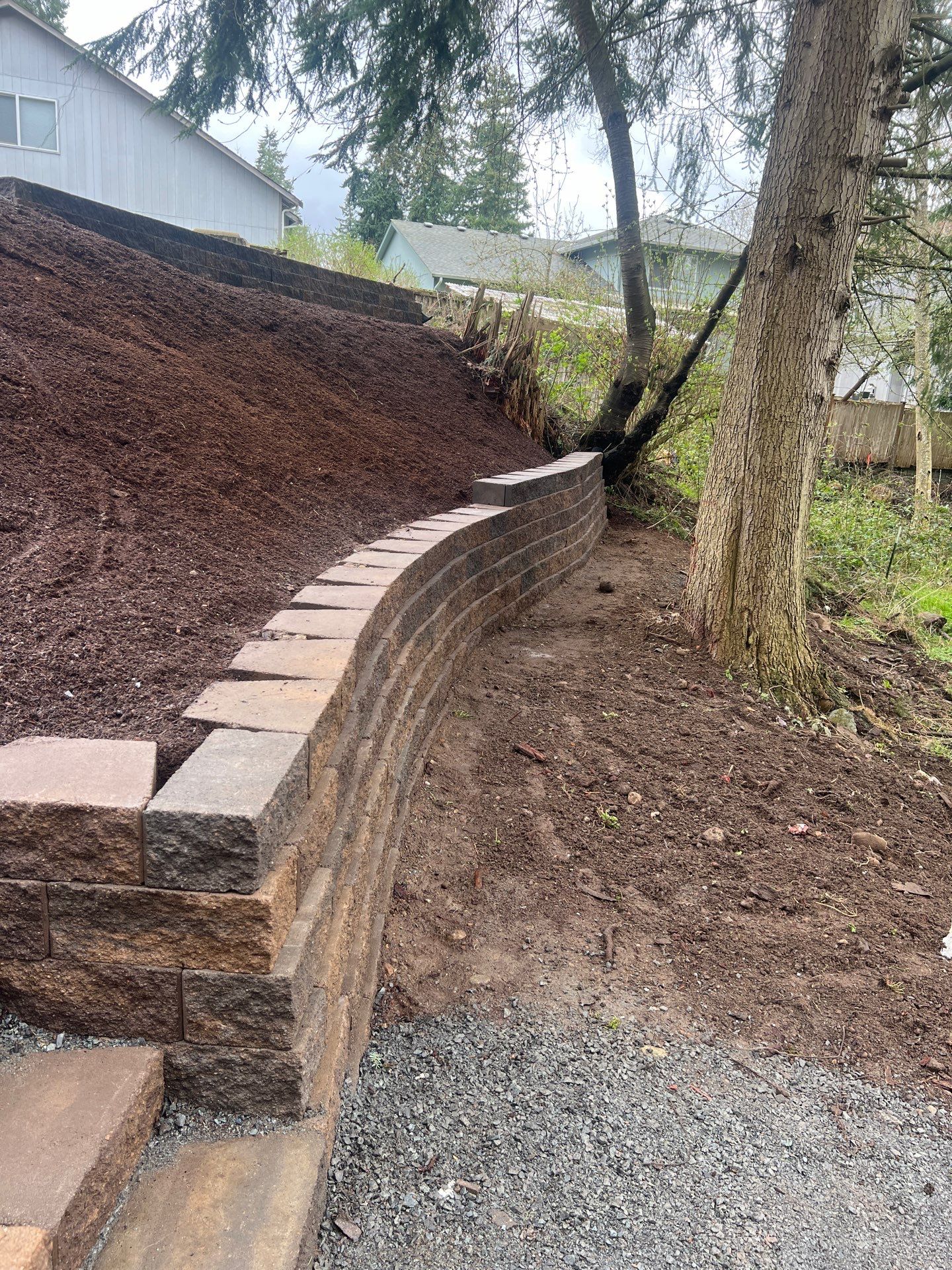Retaining Wall and Backyard Renovation | Everett  by Jireh Asphalt & Concrete Inc 