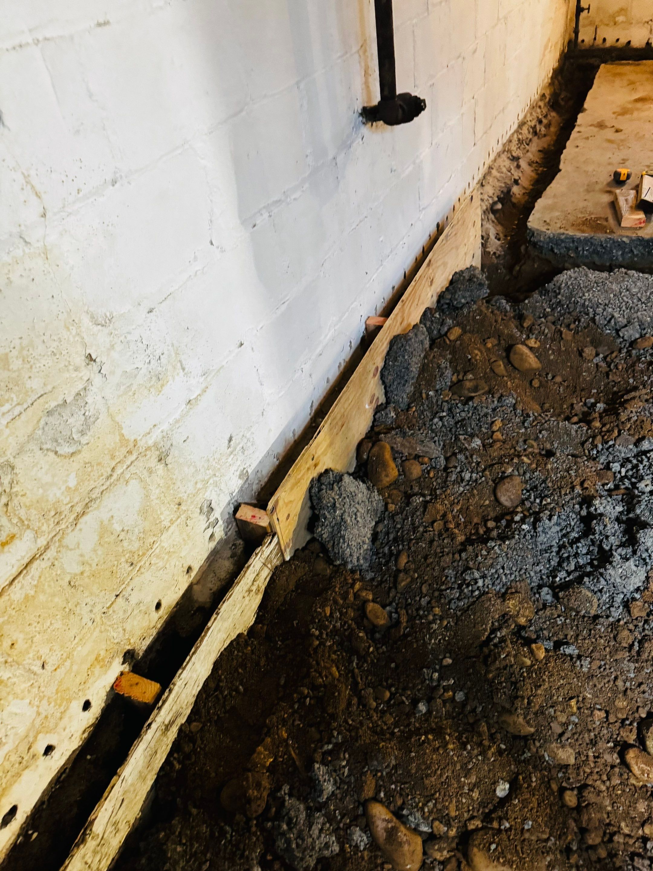 Concrete Floor Replacement and Interior French Drain Project in Morris Plains, New Jersey by Pure Service Pro, LLC 