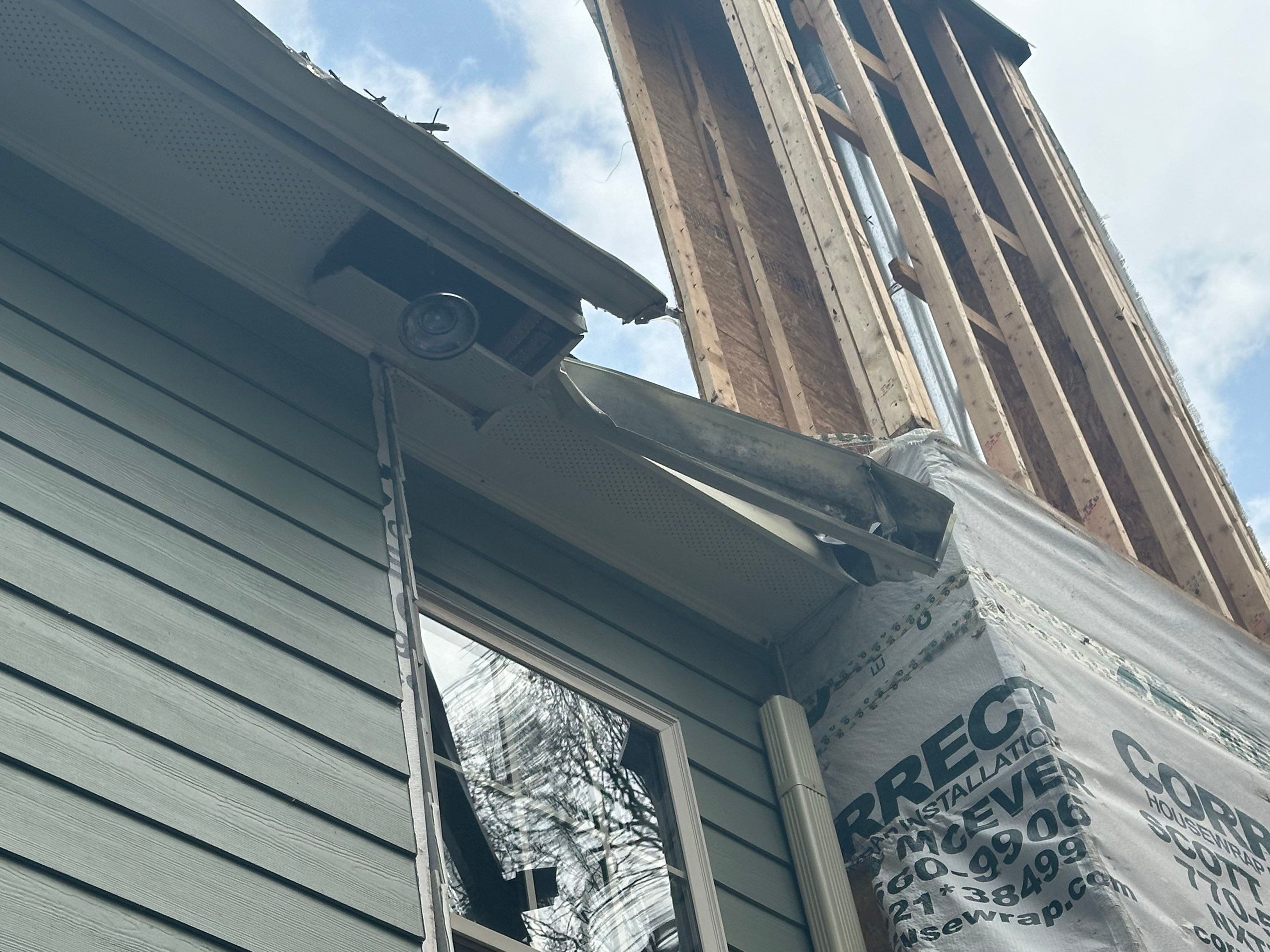 Exterior Renovation from Tree Damage with Insurance Claim by Clark Brothers Roofing & Construction