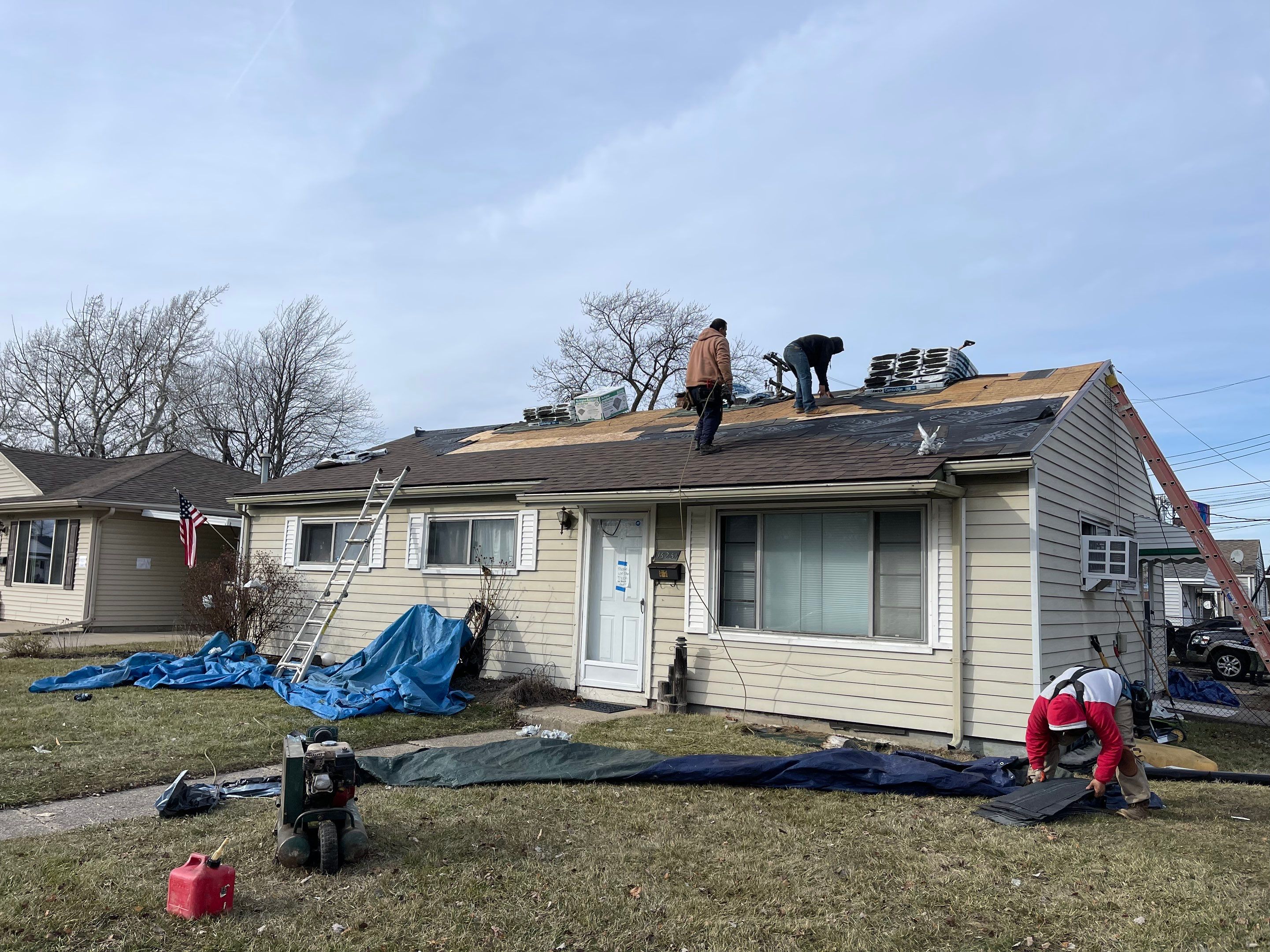 Residential Roofing Installation using IKO Dual Brown by JNR Roofing LLC