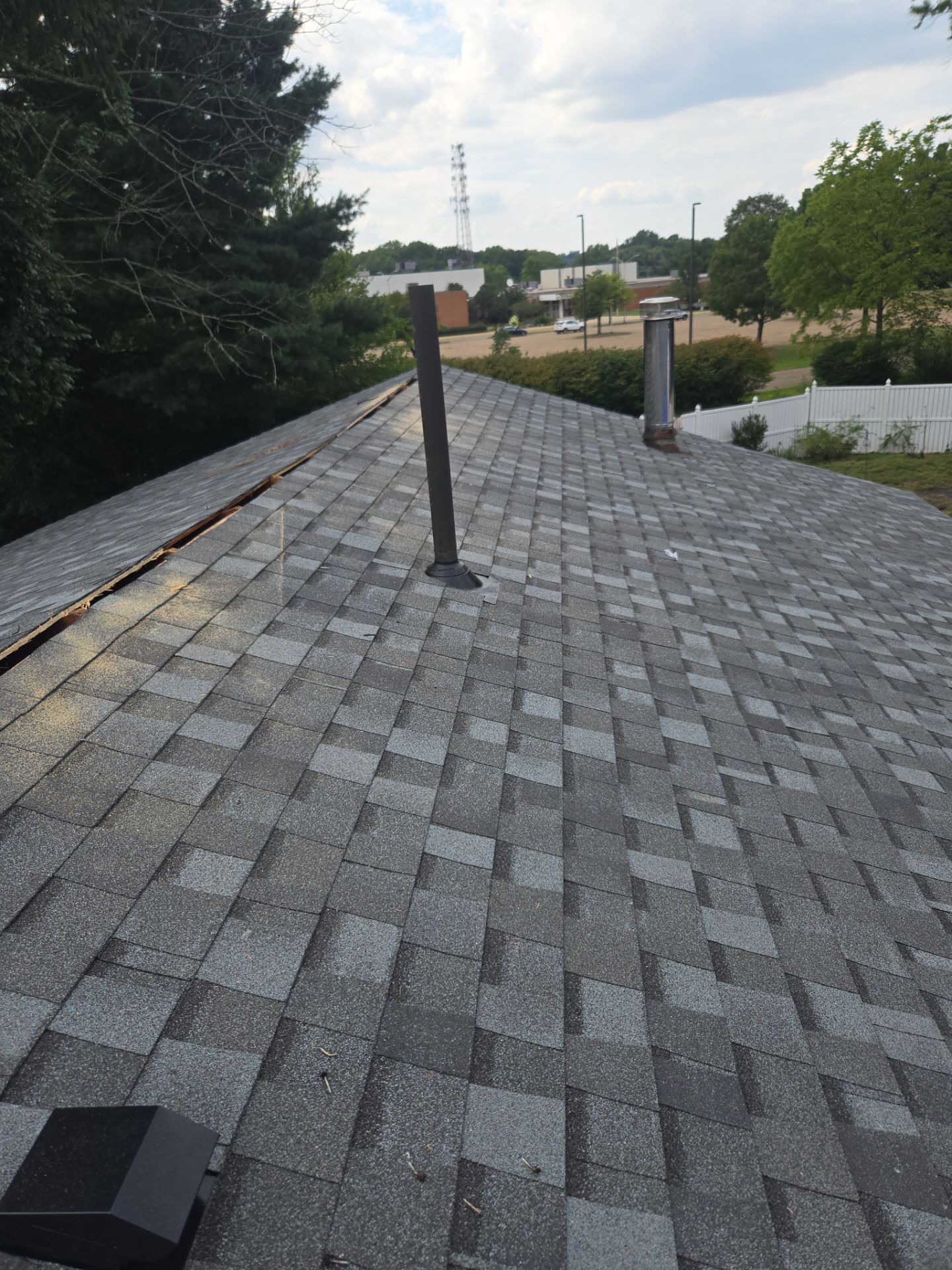 Atlas Pinnacle, Color, Coastal Granite, Drip Edge, Color, Black by Eagle Eye Roofing