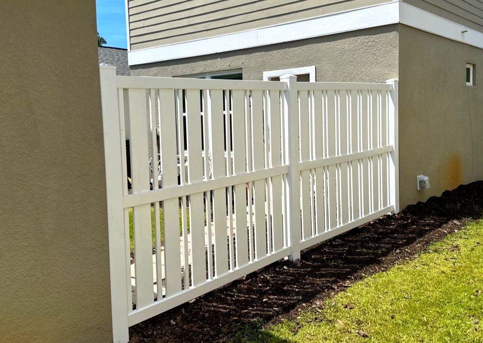 Vinyl Semi Privacy Installation using Vinyl Semi Privacy by Asap fence and gates, LLC