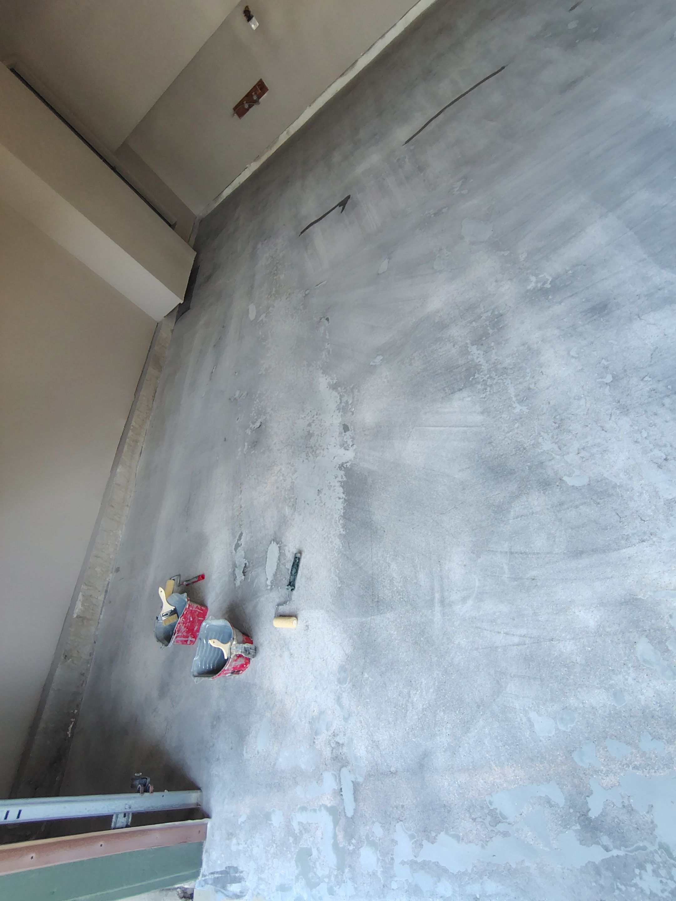 Garage Floor Coating with Decorative Flakes in Tea by Select Painting, Coatings & Garage Cabinets