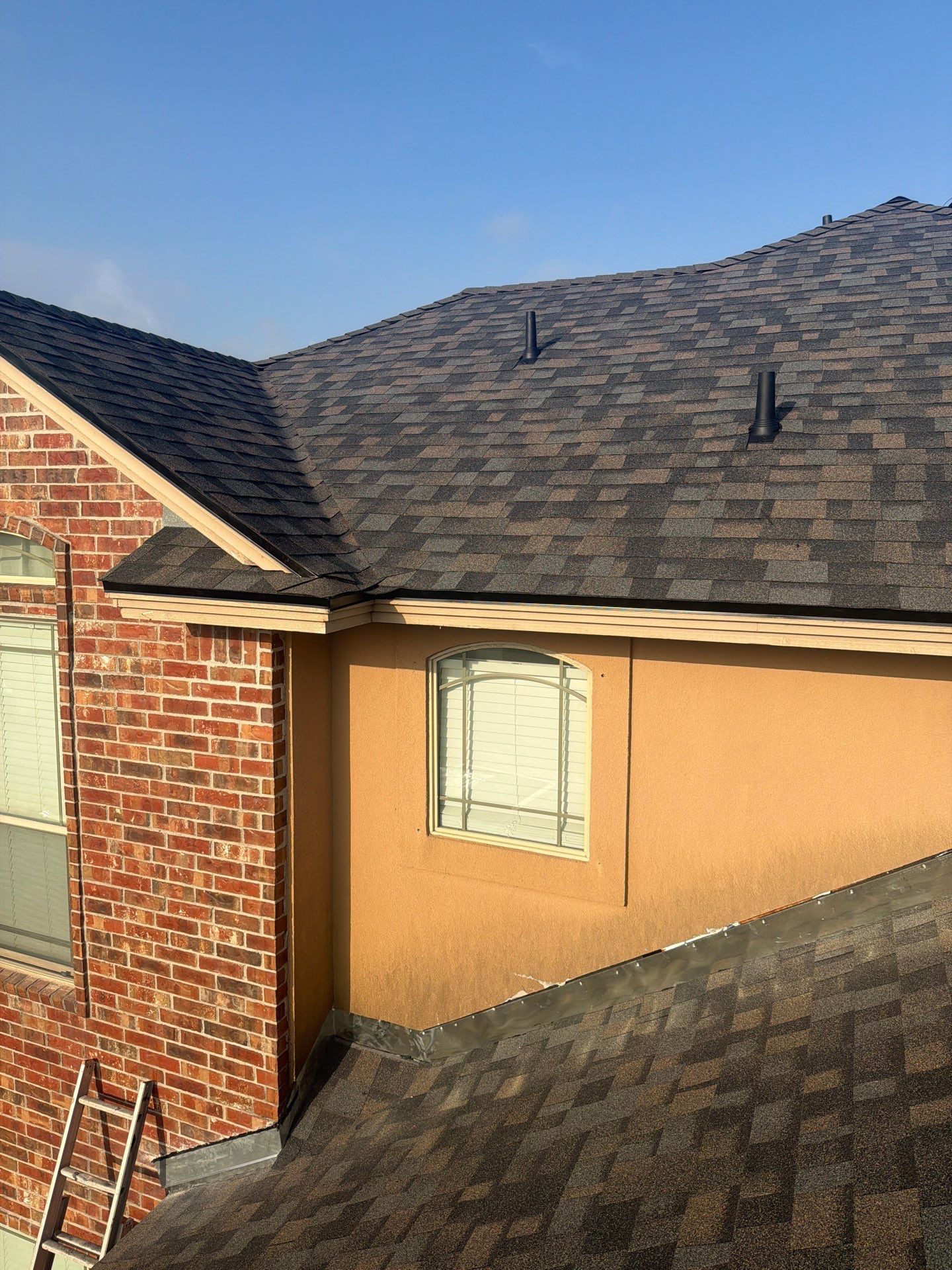 Flashing Stucco above the Roof by Bayfront Roofing and Construction