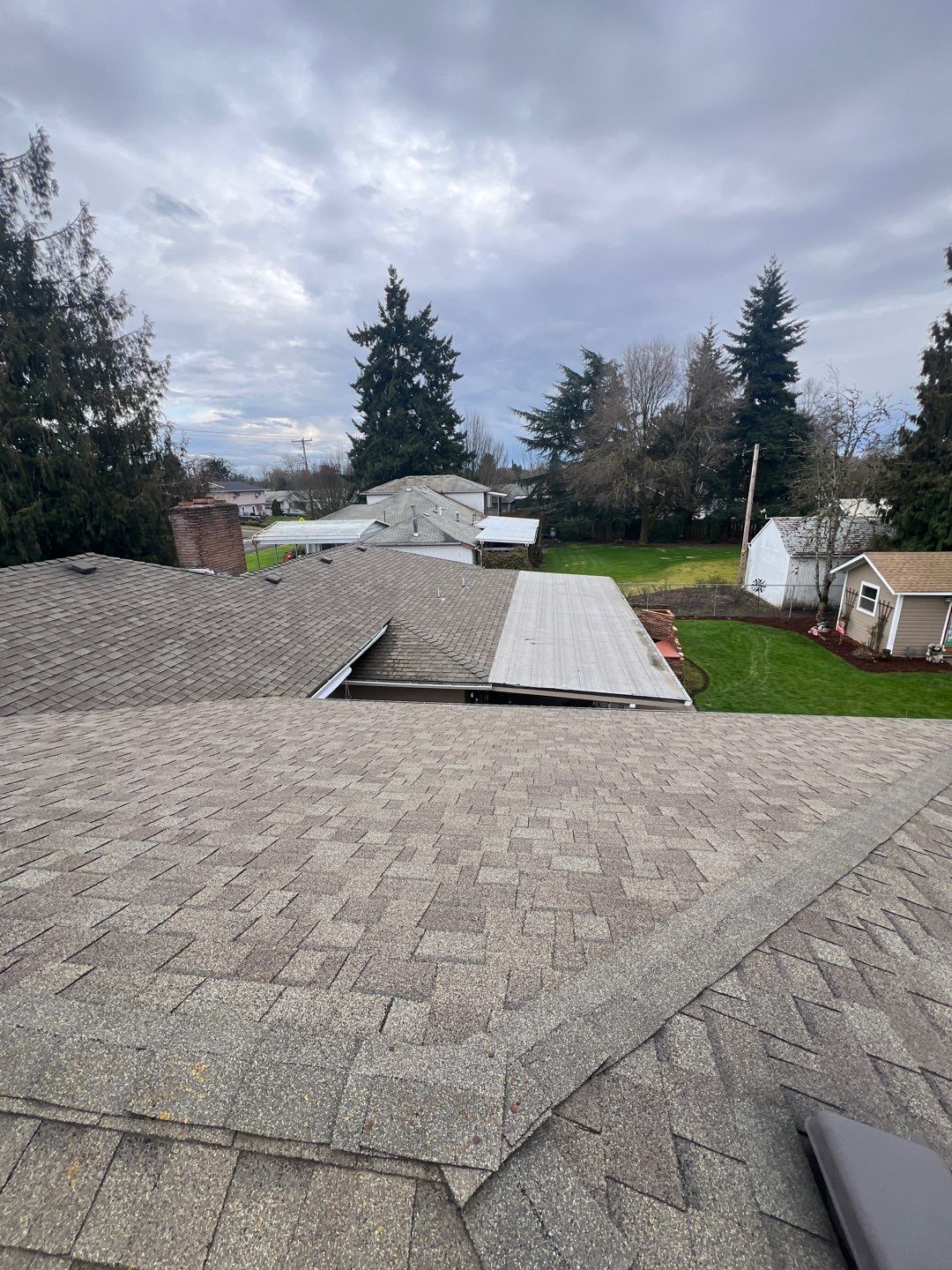 Residential Roofing Installation using IKO Dynasty (Color: Granite Black) by Orezona Building & Roofing Company, Inc.