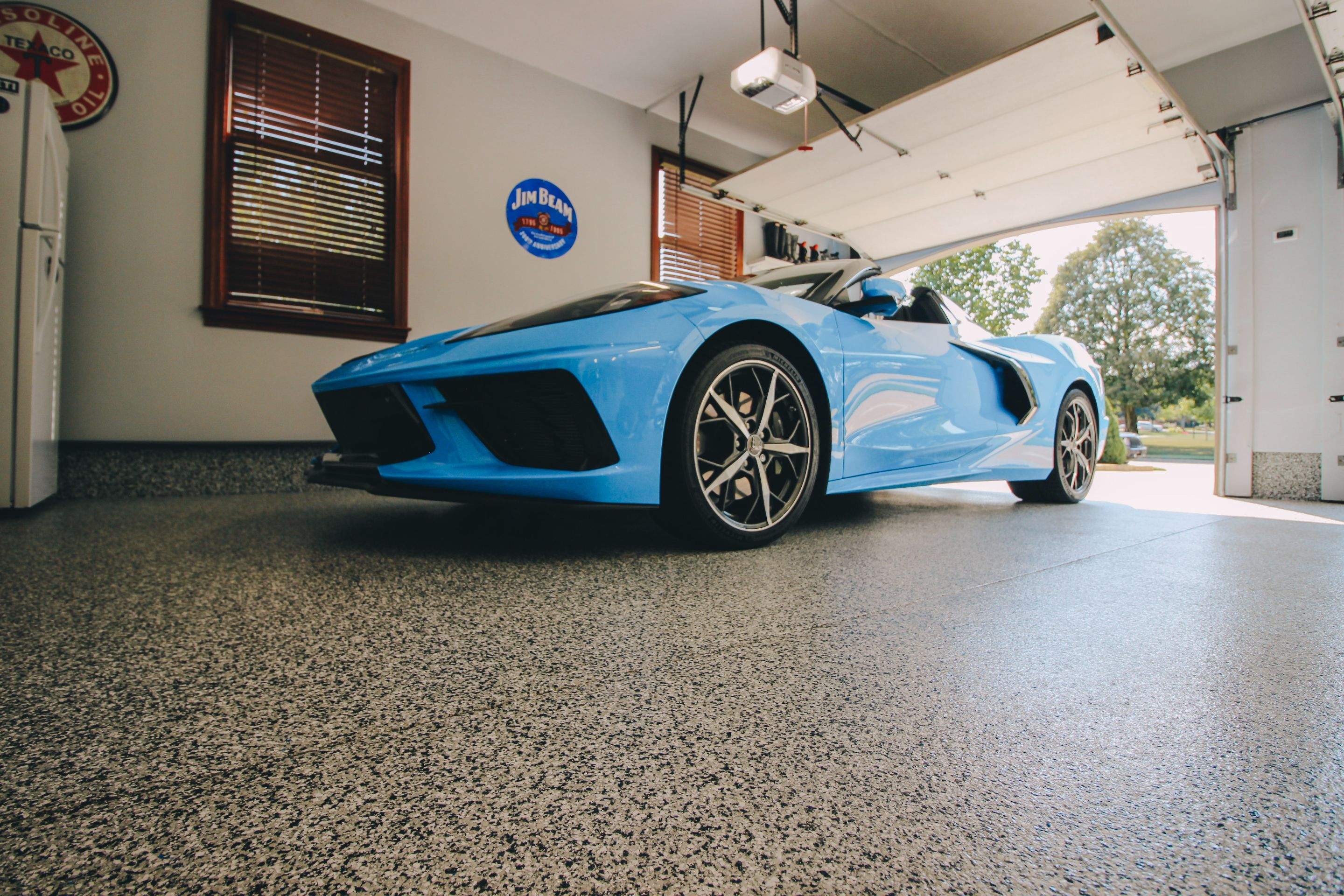 Garage Floor using Domino by Your1DayFloor.com