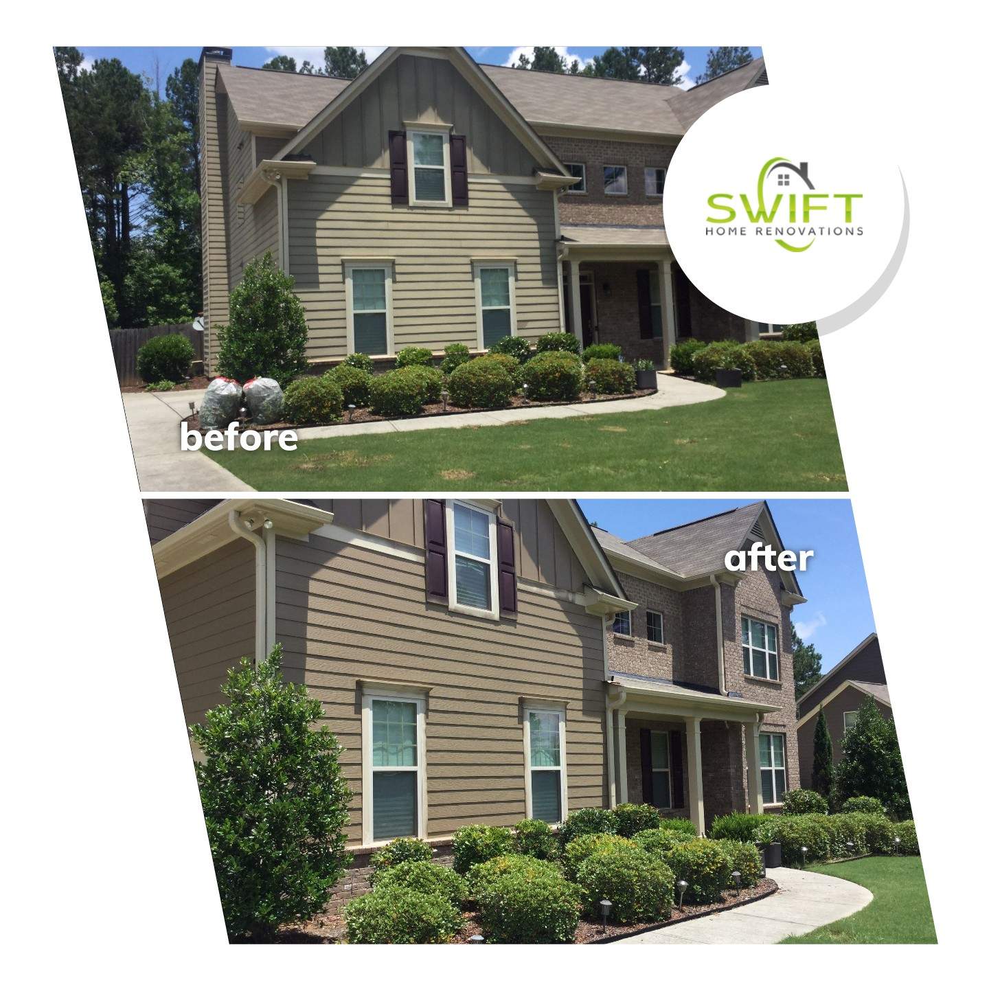 Complete Exterior Residential Painting and Siding Refresh in Atlanta by Swift Home Renovations
