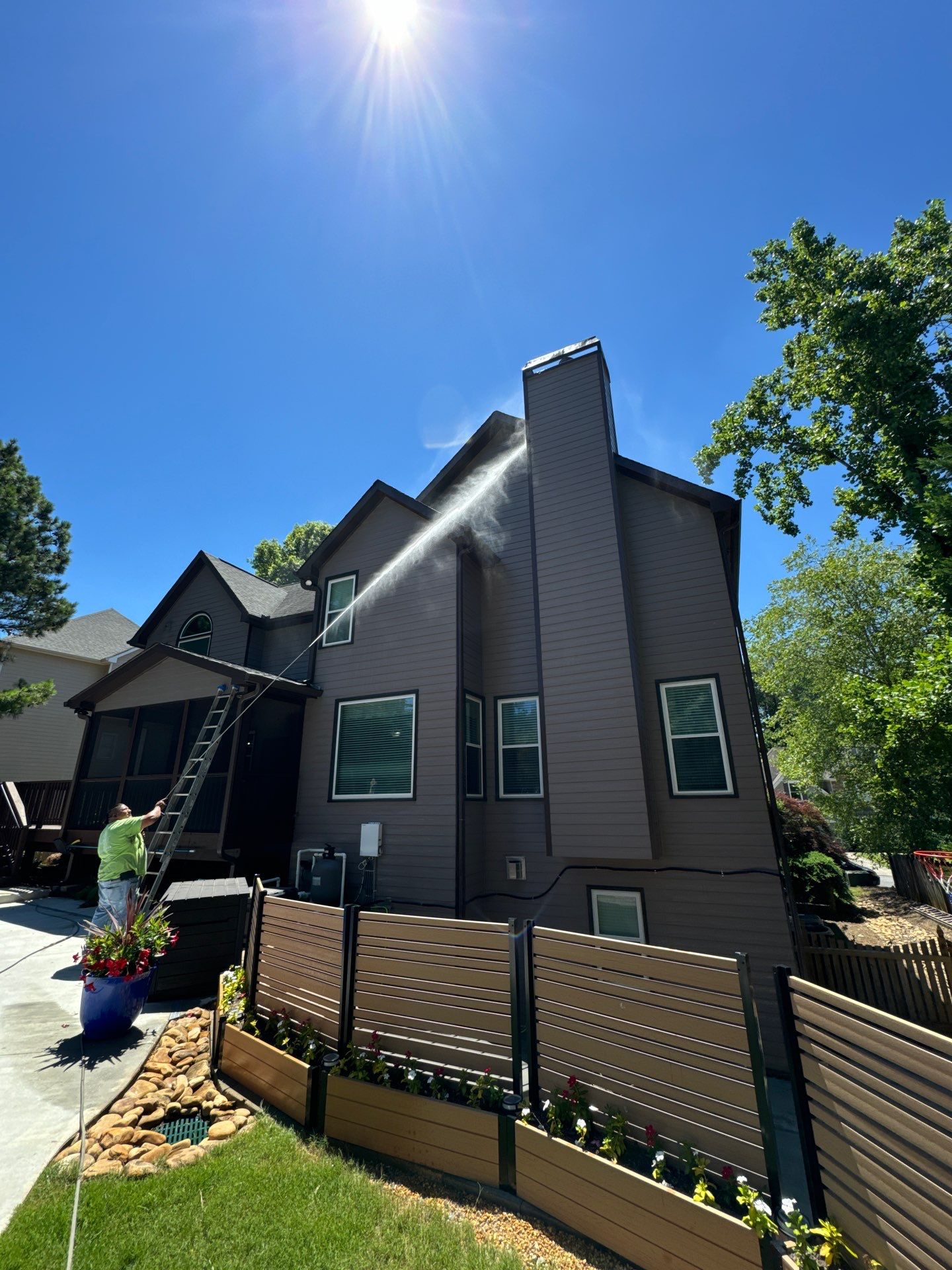 Full Exterior Painting and Gutter Replacement for Powder Springs Home by Swift Home Renovations