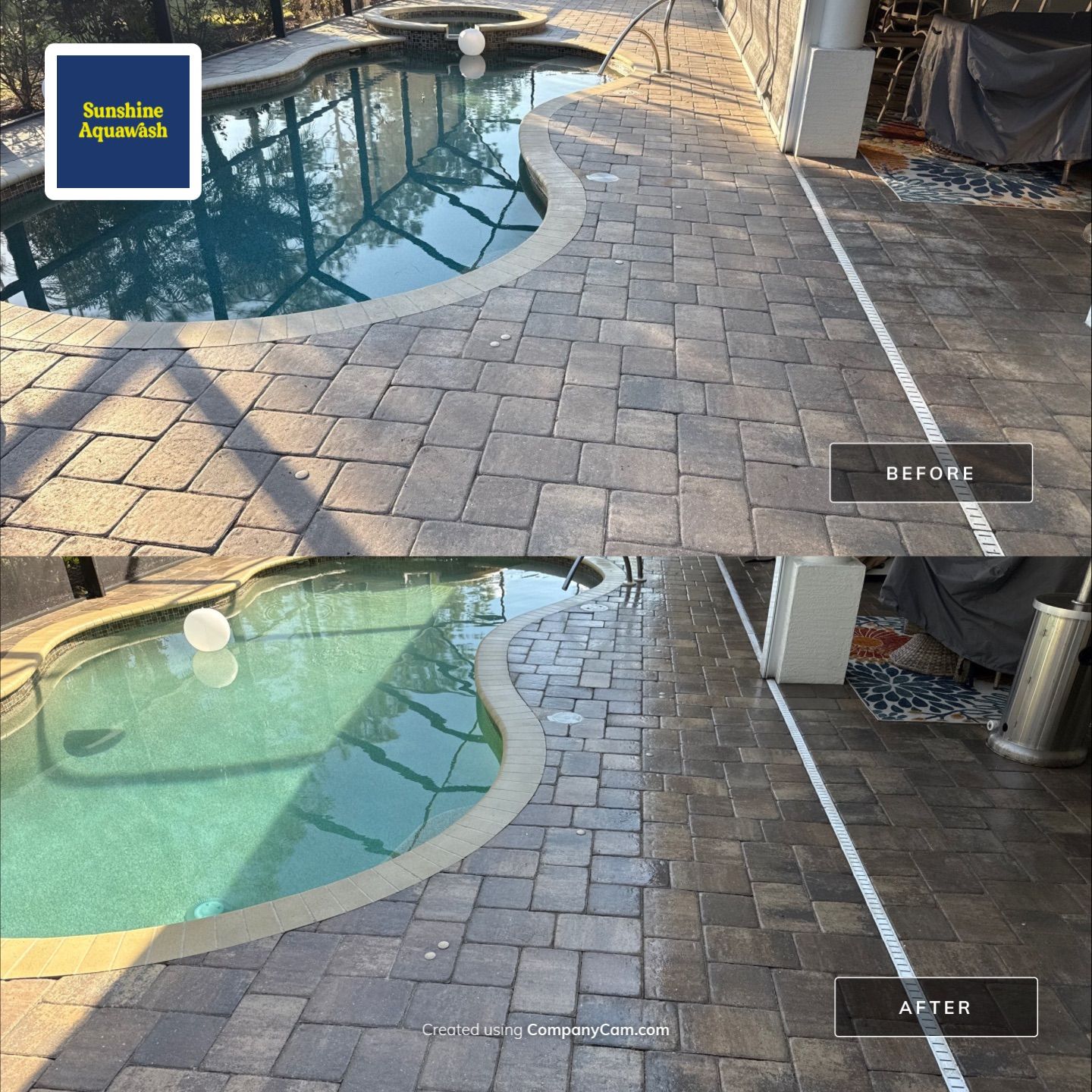 Flat Tile Roof, Paver Pool Deck & Driveway Cleaning | Cove at Twin Rivers, Parrish FL by Sunshine AquaWash