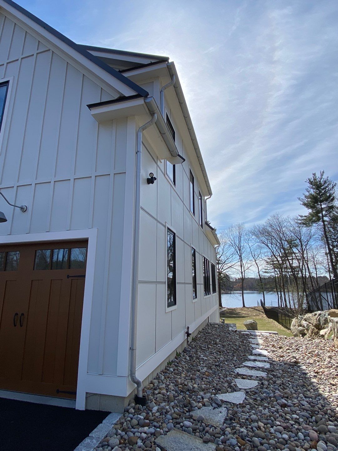 Gutter Installation using 6" Half Round Galvalume Gutter in Wayland, MA by Gutter Pro Enterprises