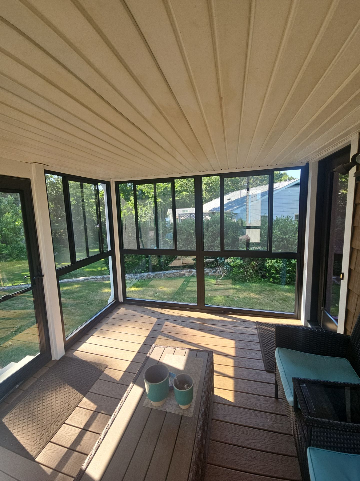 Summer Space Porch Enclosure Transformation by DiGiorgi Roofing and Siding Inc
