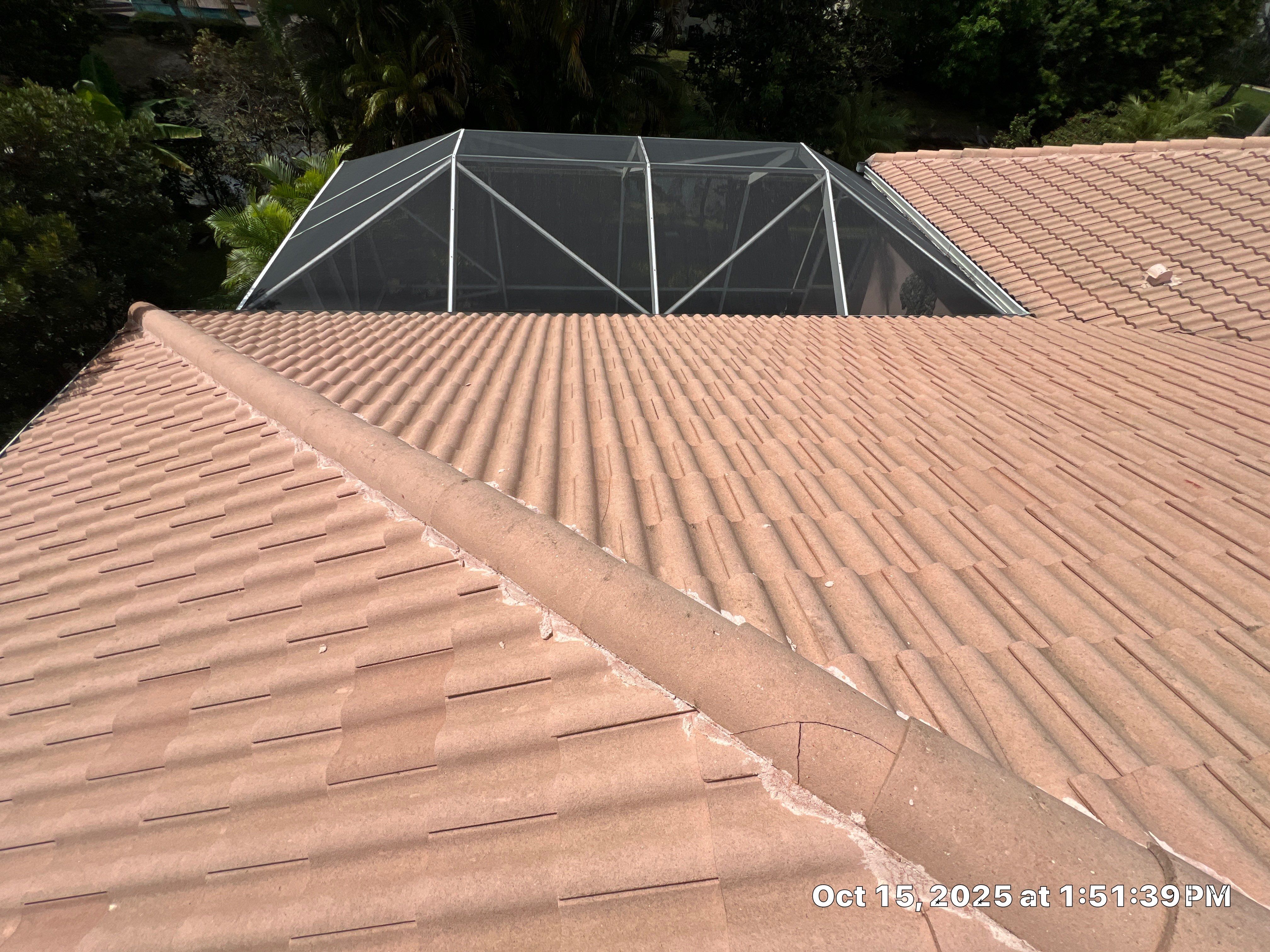 Dirty old Roof Coral Springs by BKB Pressure Cleaning LLC