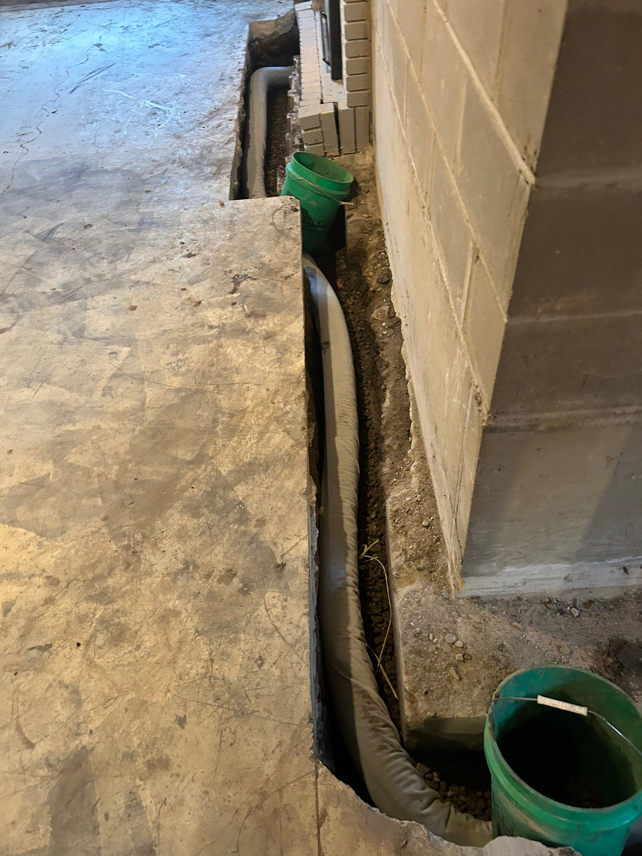 Drain tile for a General Contractor Partner by Waterproofing Northeast