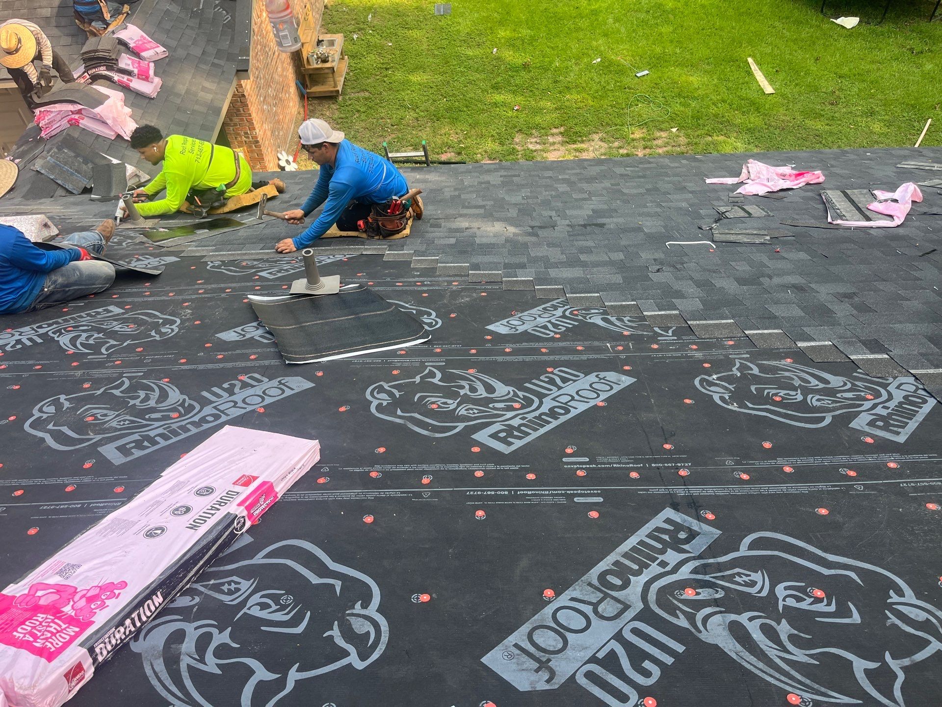 Residential Roofing Installation using Owen's Corning Duration (Lifetime) Shingles by Roof Repair Company
