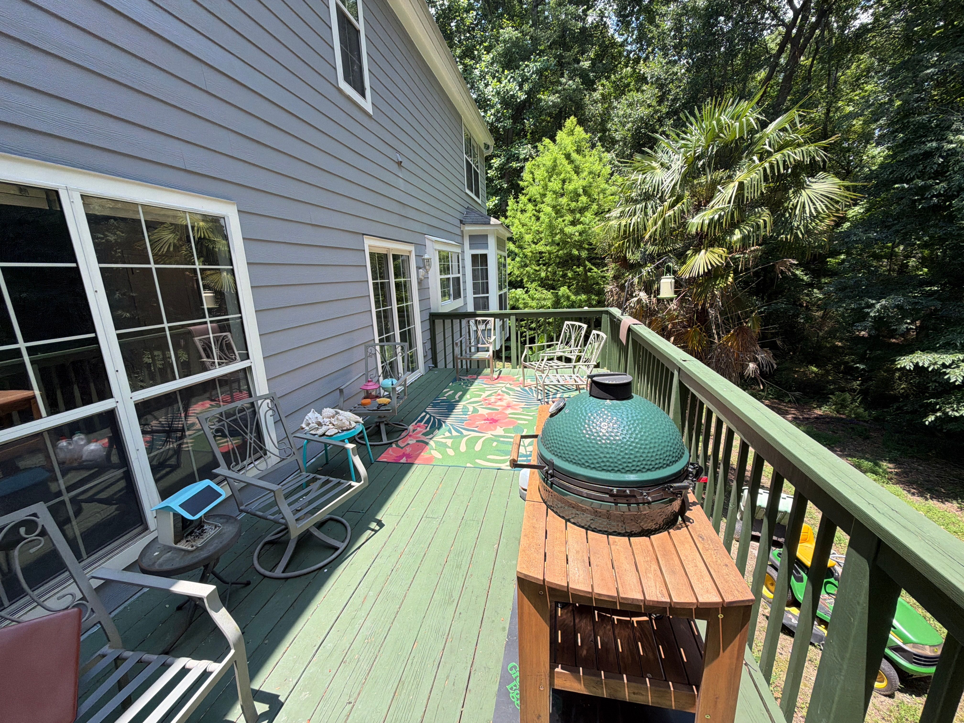 Gwinett County Wood Deck Resurface with Graspable Handrail by Nelson Exteriors 
