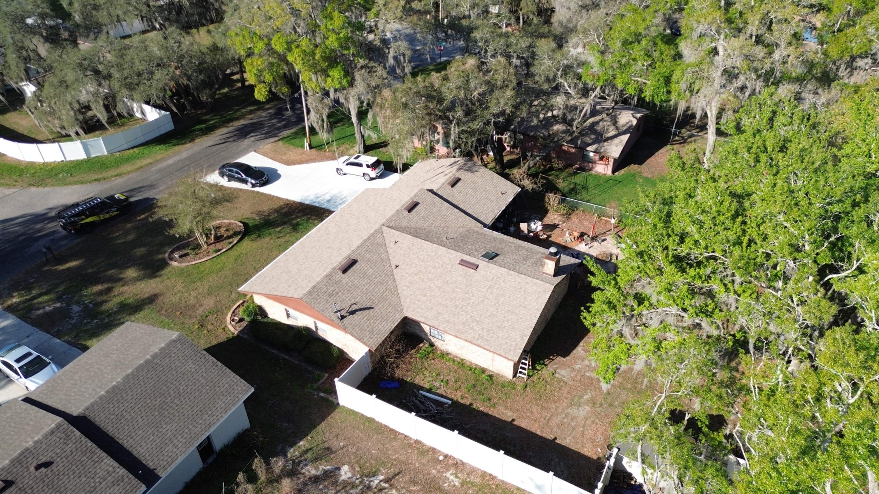 Drone pictures in Fruitland Park FL by Gold Key Roofing