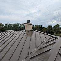 24ga 1.5" Mechanical Seam Medium Bronze by Total Roofing System The Metal Roof Experts