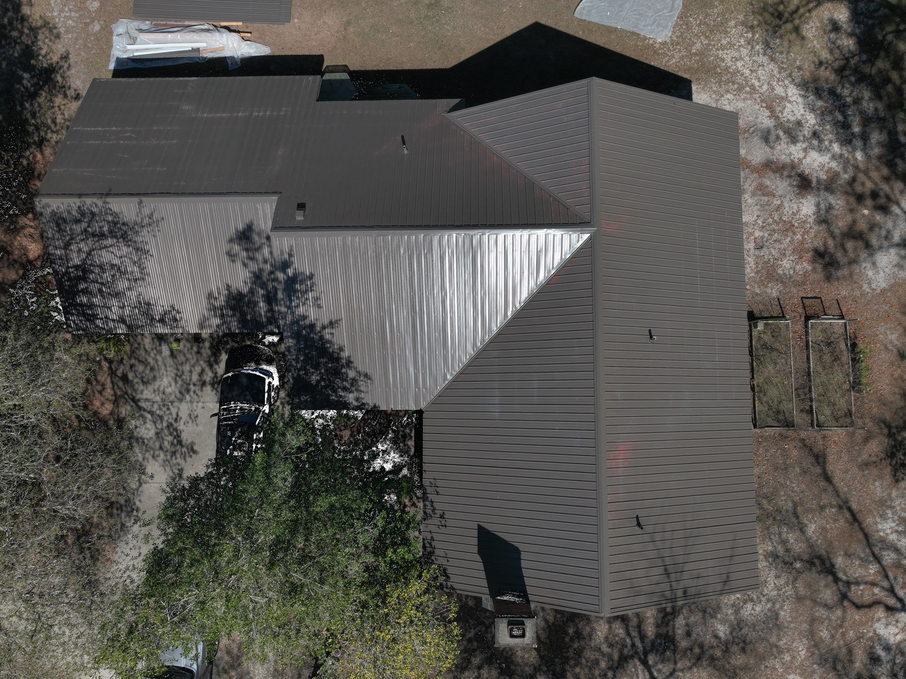 Taupe Exposed Fastener by Reimagine Roofing