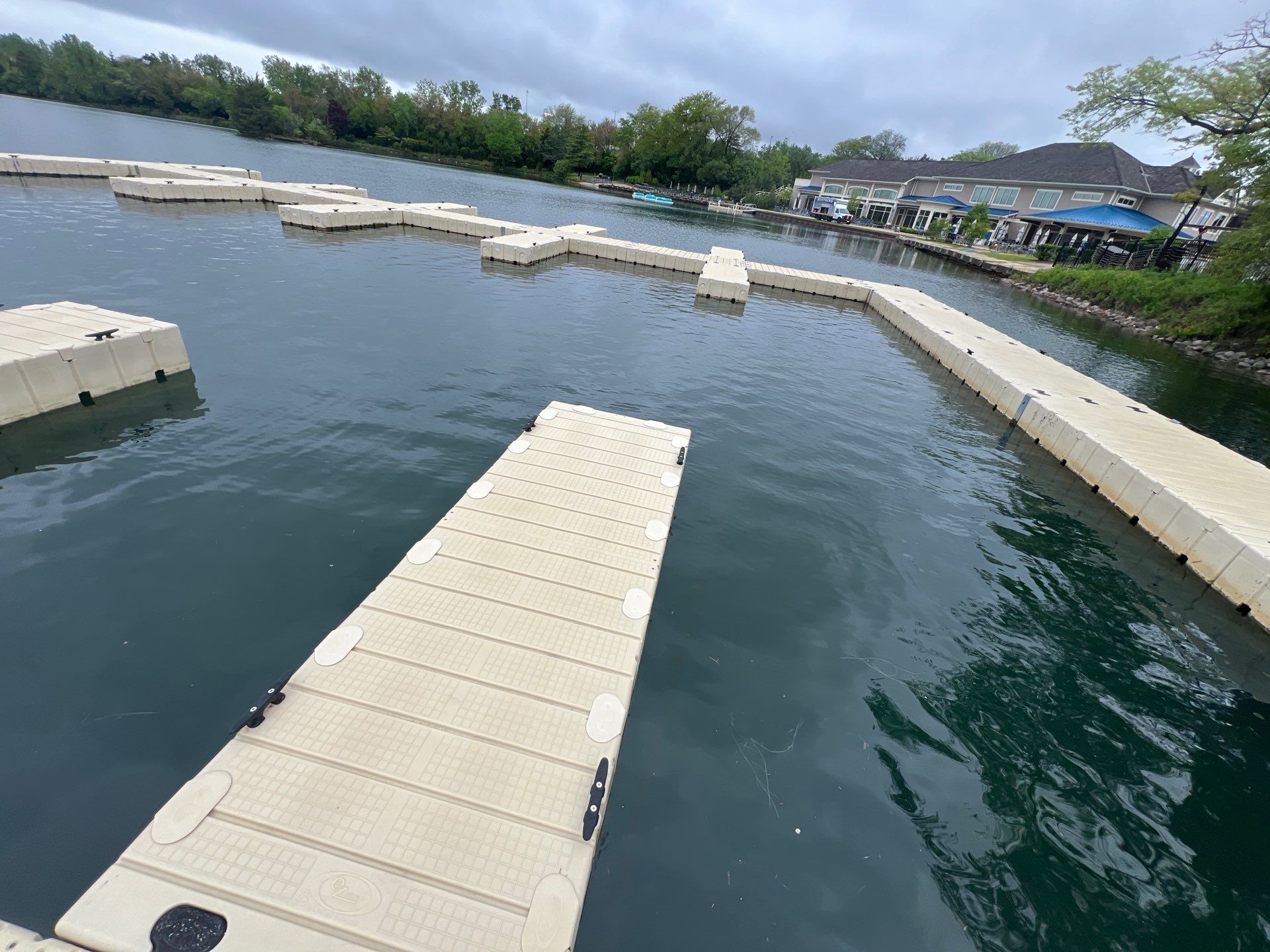 Power washing of floating dock by Northern Power Washing LLC.