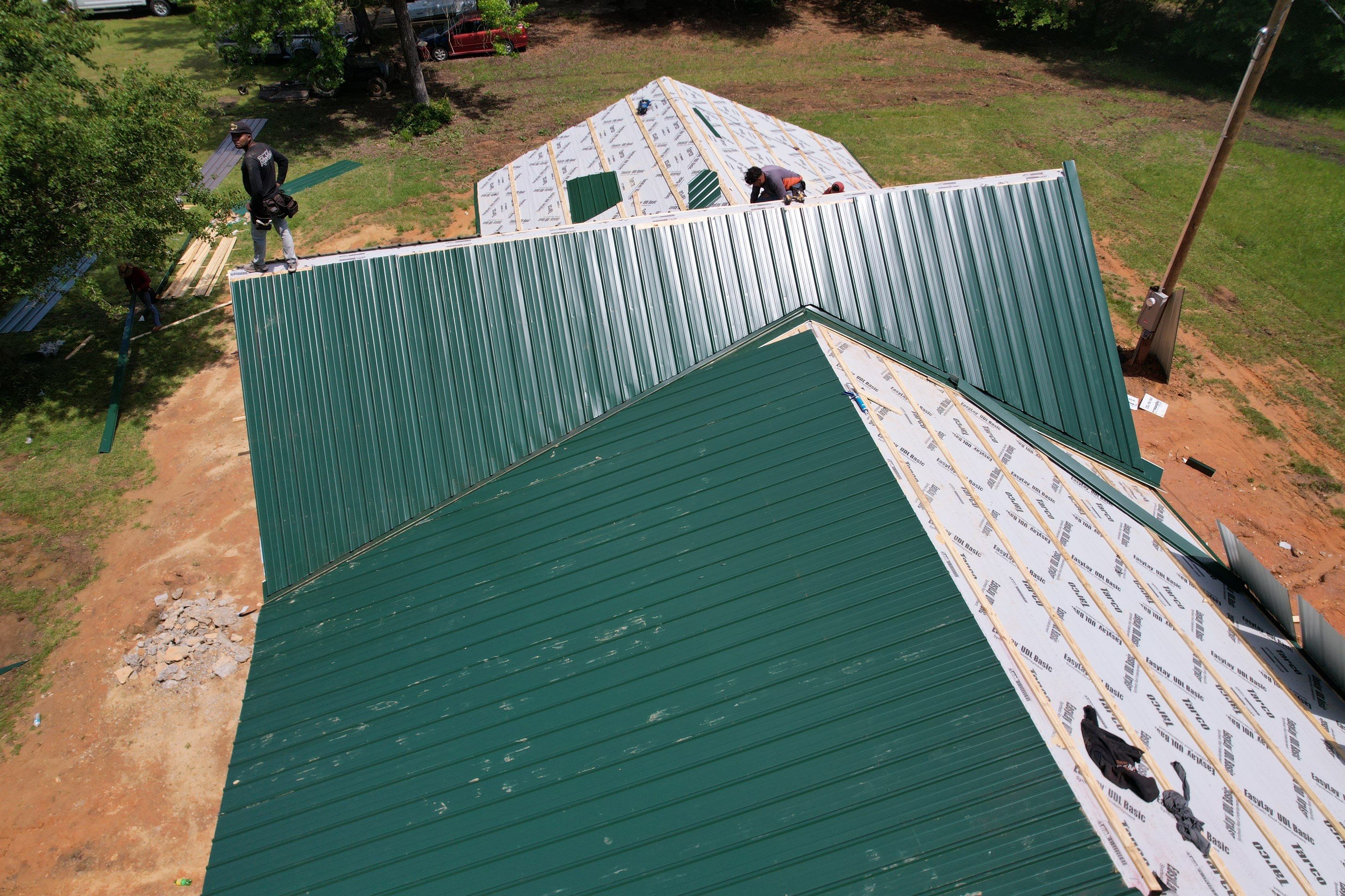 New Home Construction using 29 gauge metal by Hostetler Roofing