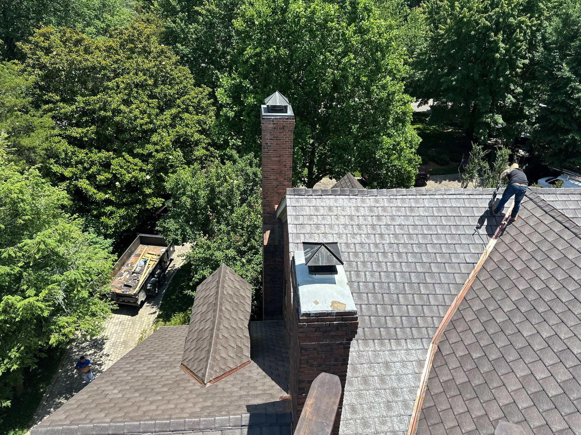 Residential Roofing Installation Using Enviroshake Synthetic Slate by Undersun Roofing 